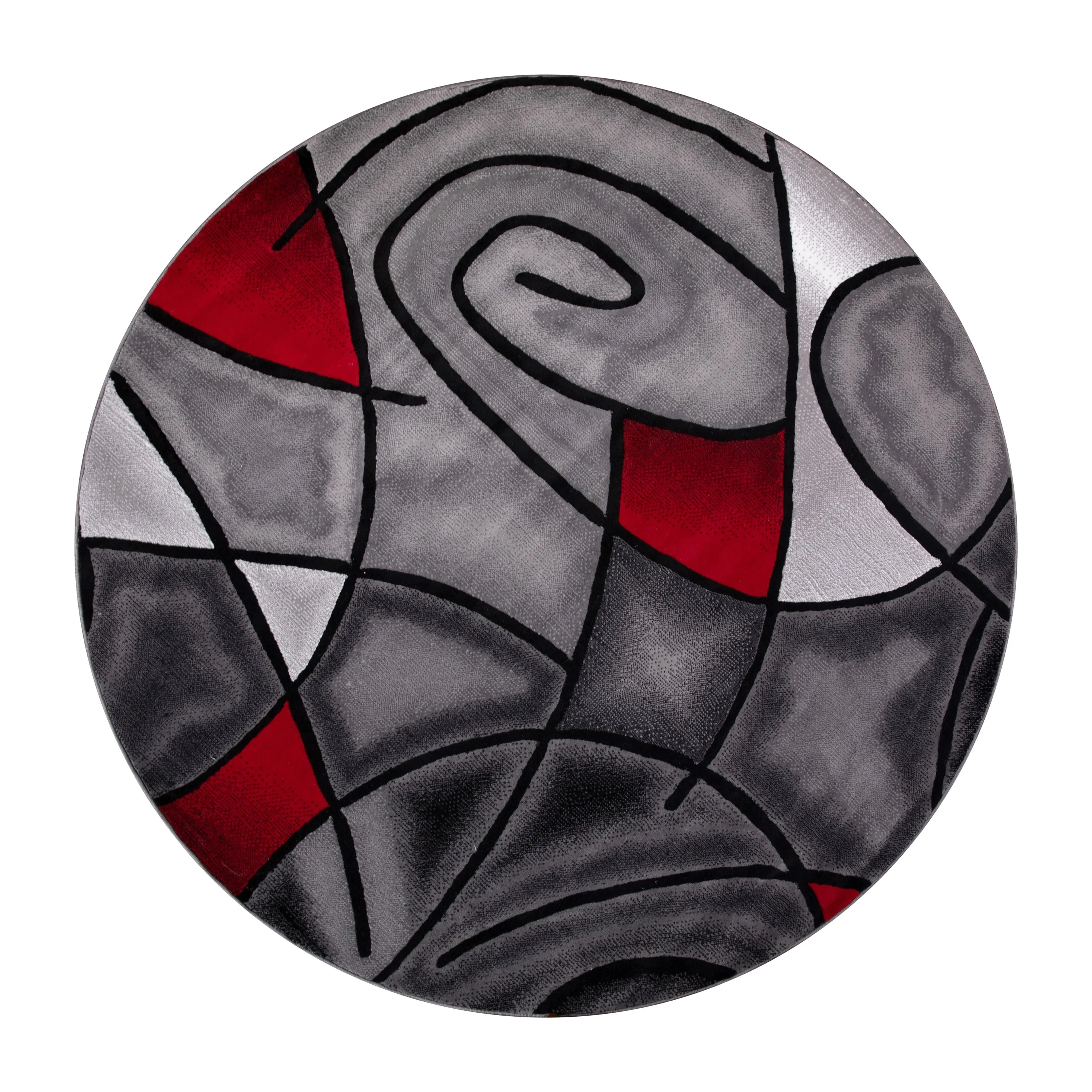 Modern Olefin Accent Area Rug - Abstract Pattern