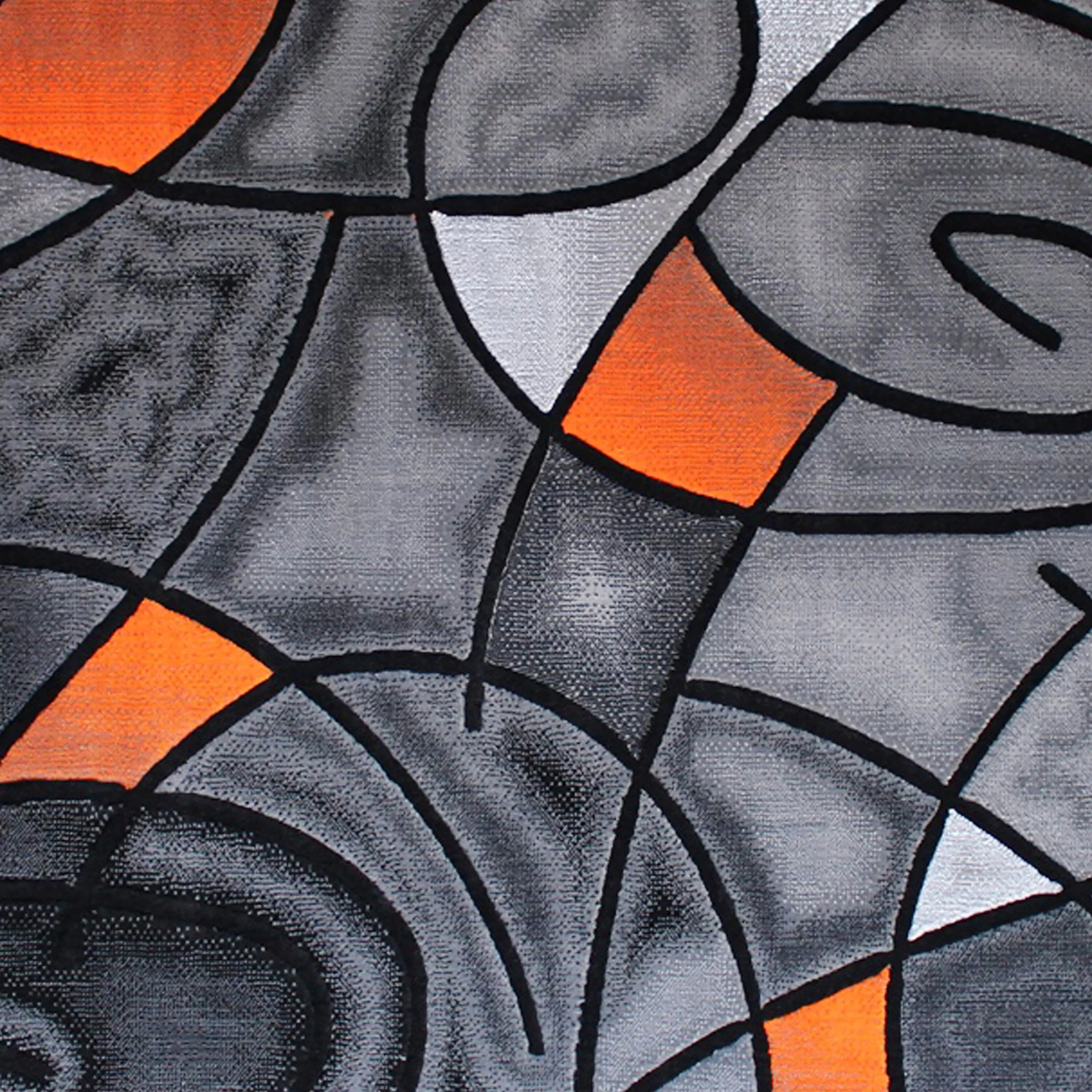 Modern Olefin Accent Area Rug - Abstract Pattern