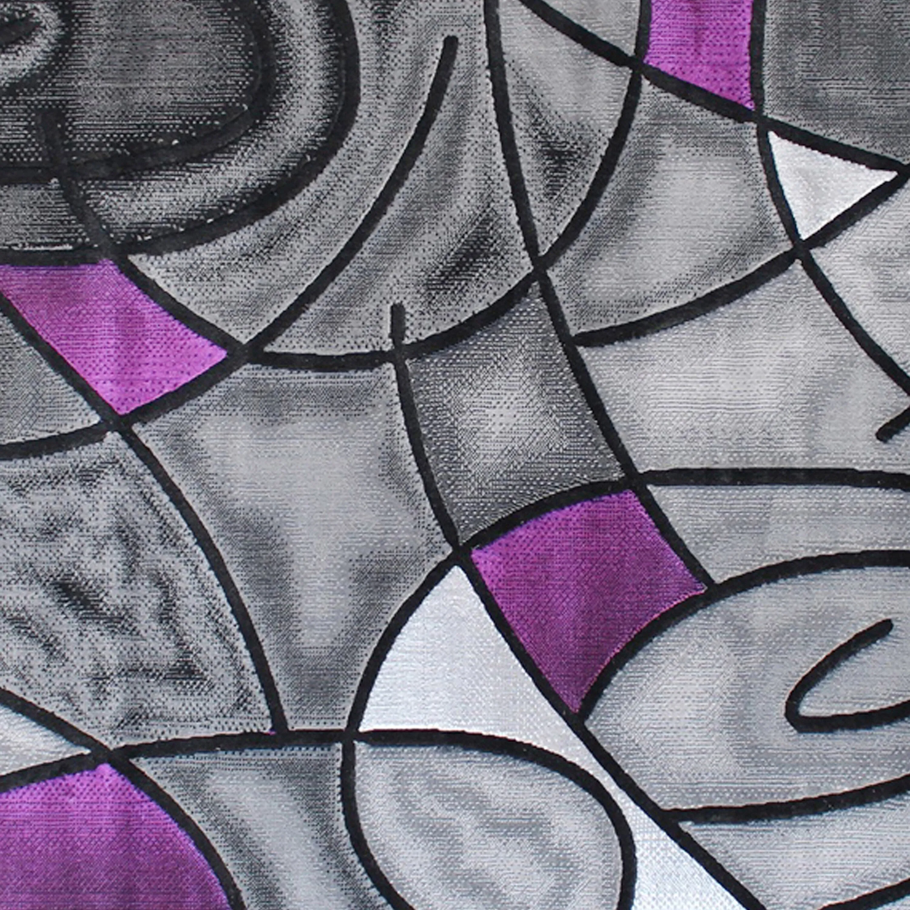 Modern Olefin Accent Area Rug - Abstract Pattern