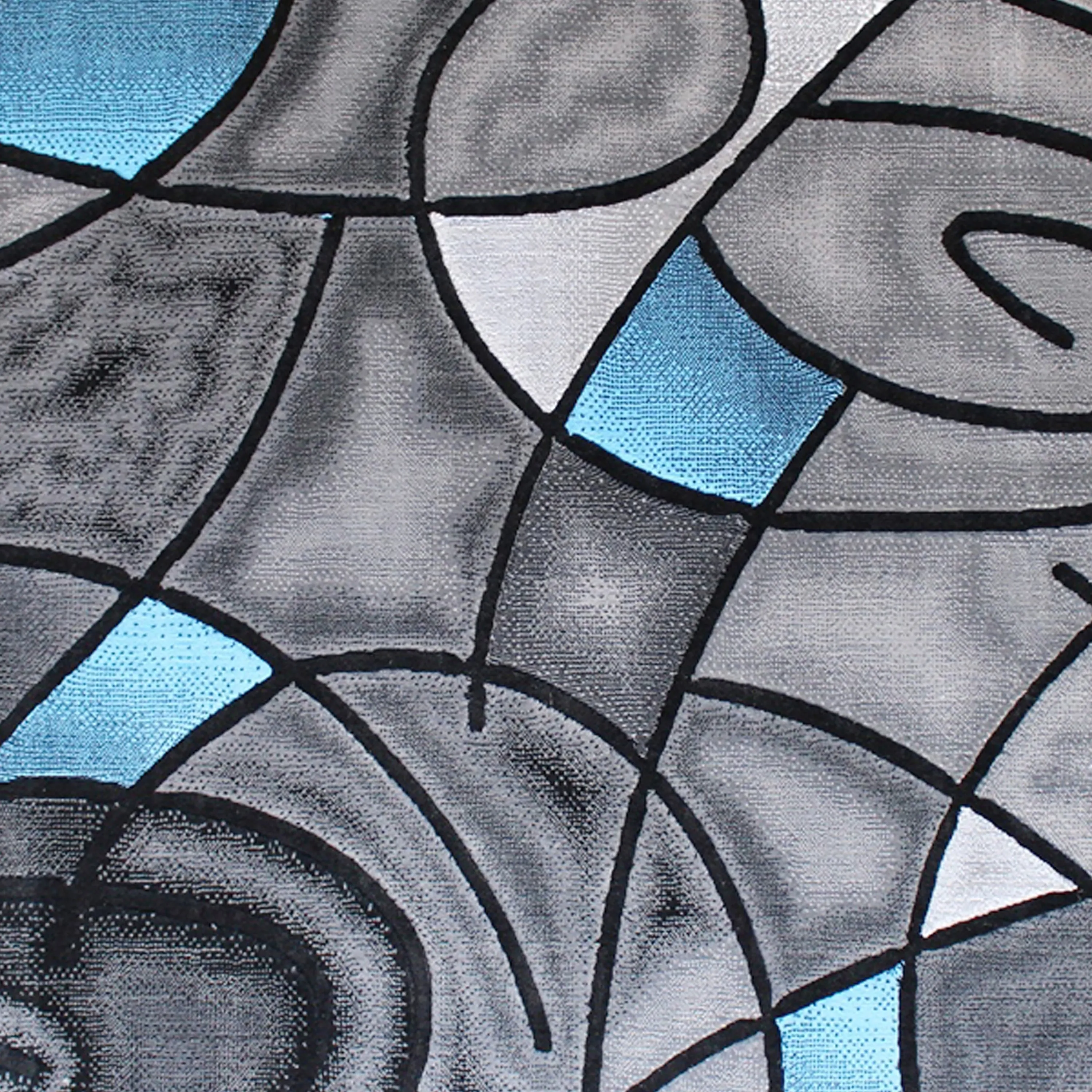 Modern Olefin Accent Area Rug - Abstract Pattern