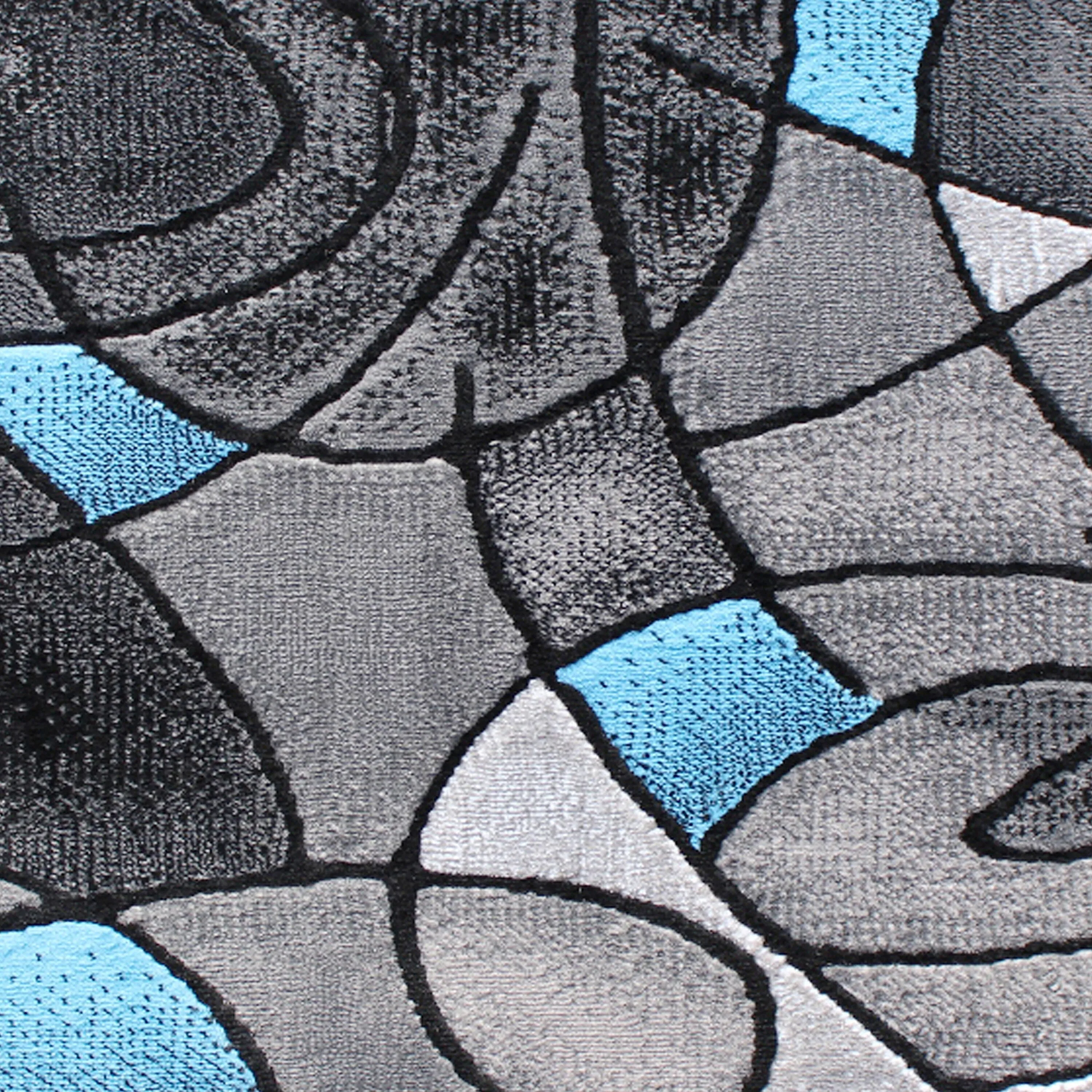 Modern Olefin Accent Area Rug - Abstract Pattern