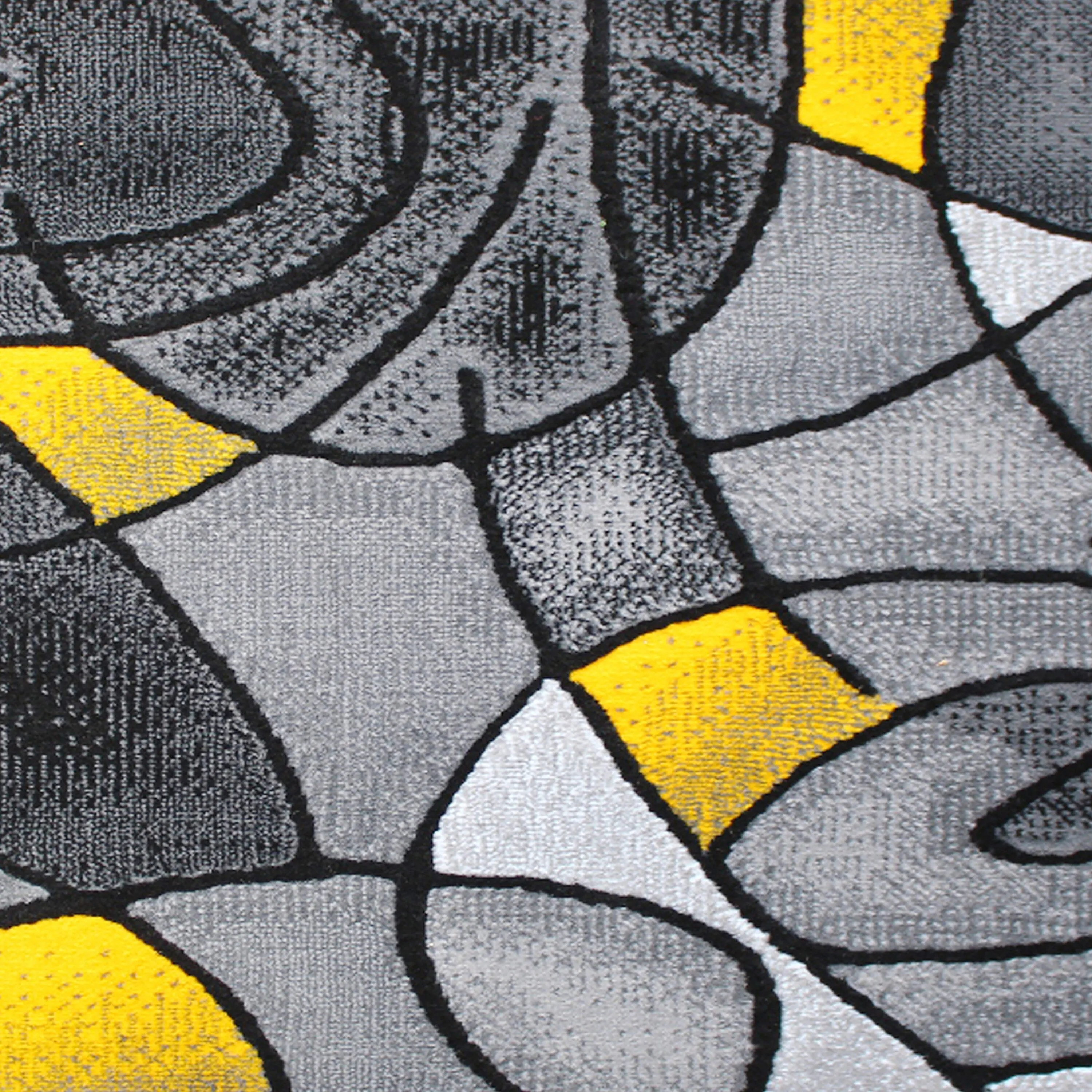 Modern Olefin Accent Area Rug - Abstract Pattern