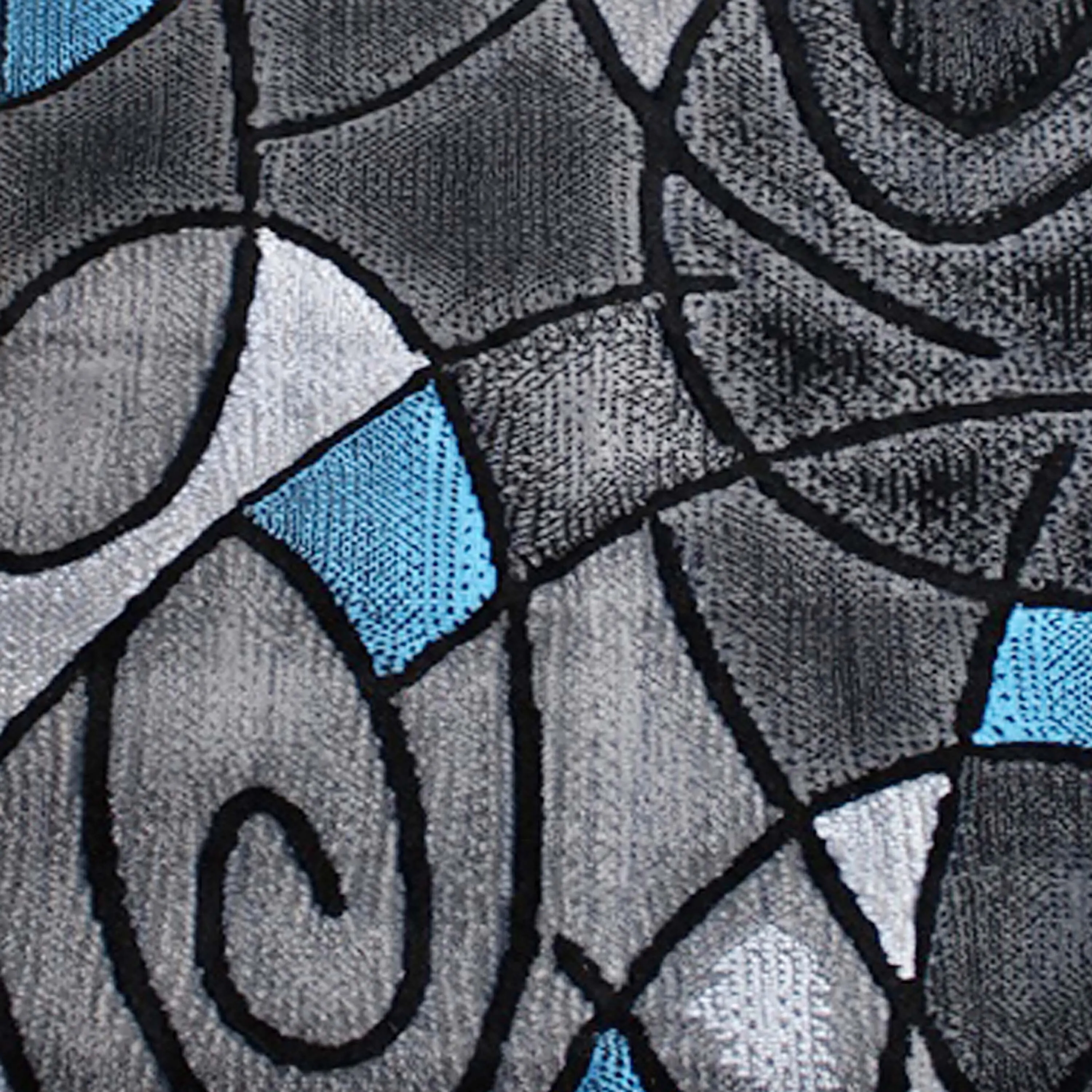 Modern Olefin Accent Area Rug - Abstract Pattern