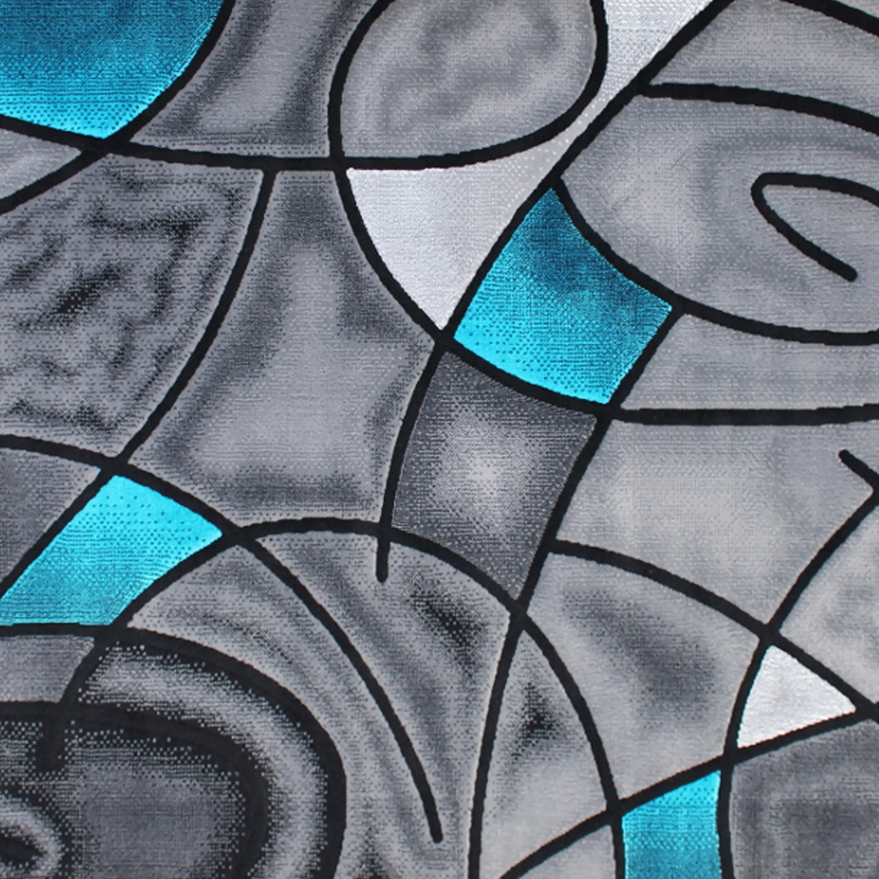 Modern Olefin Accent Area Rug - Abstract Pattern