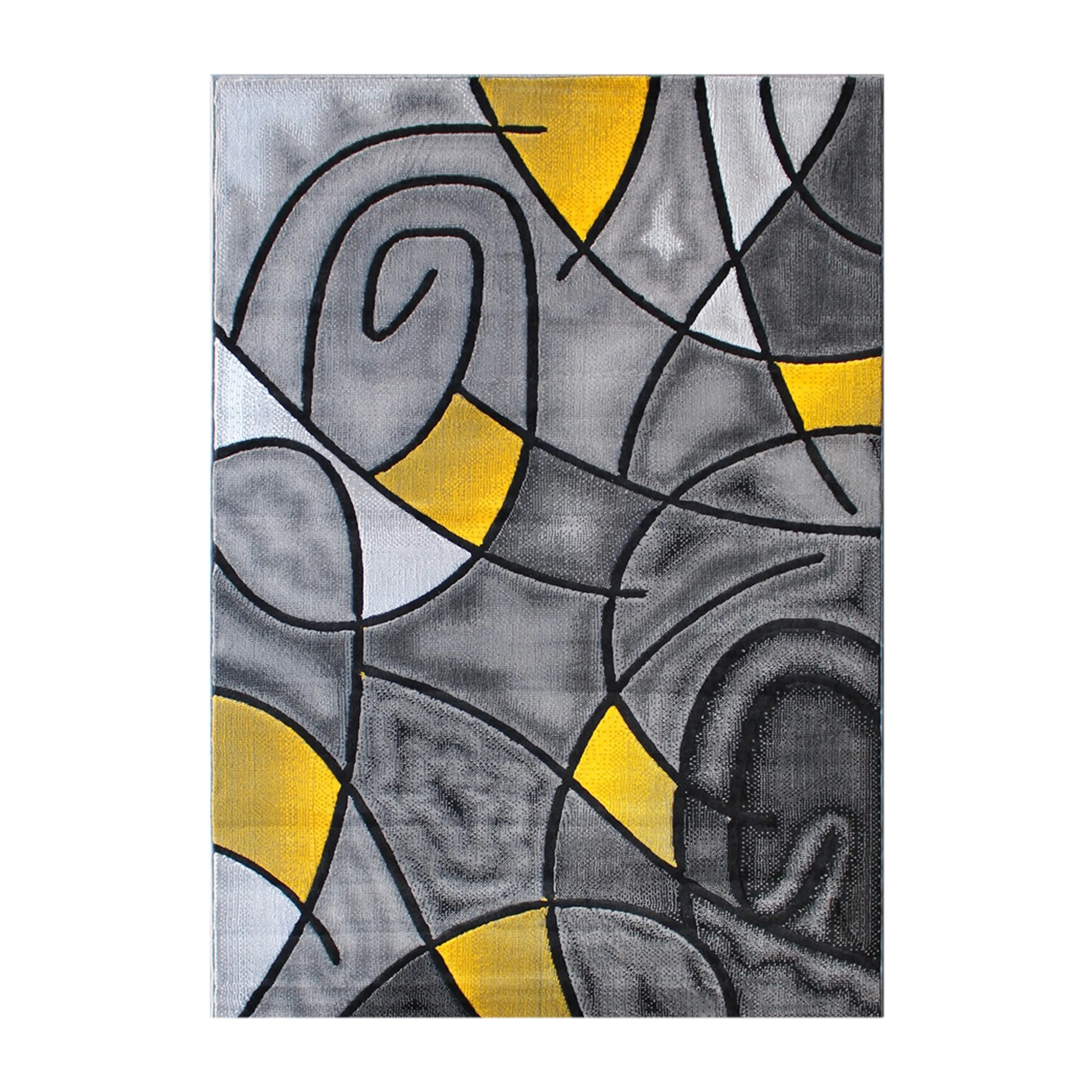 Modern Olefin Accent Area Rug - Abstract Pattern