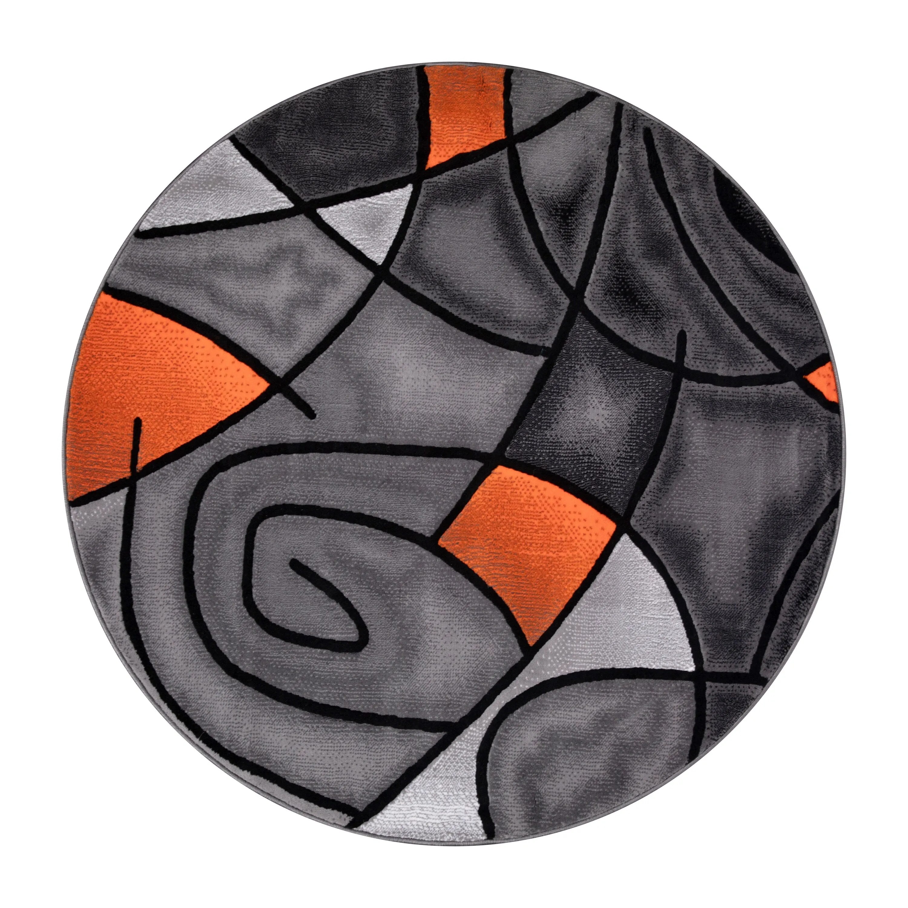 Modern Olefin Accent Area Rug - Abstract Pattern