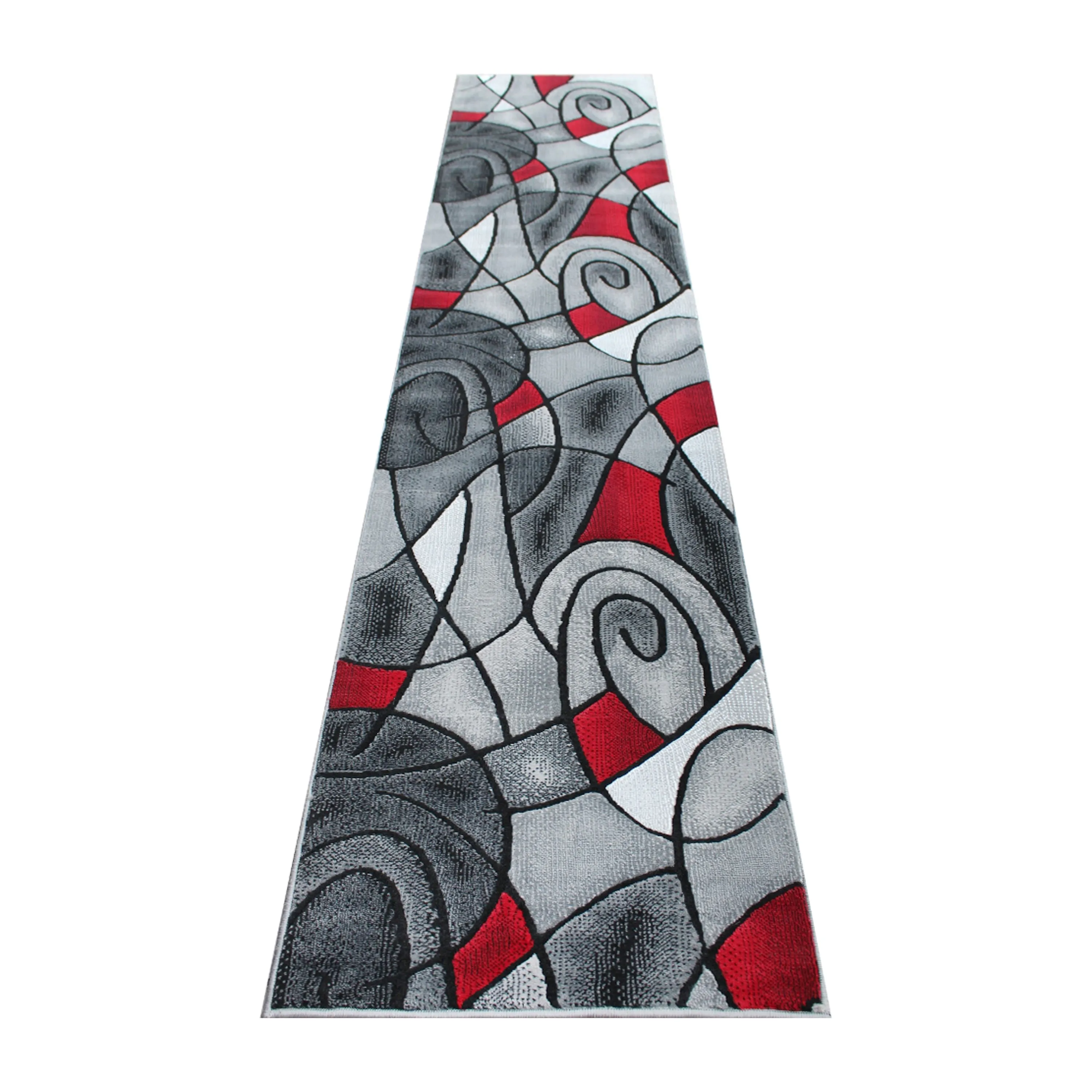 Modern Olefin Accent Area Rug - Abstract Pattern