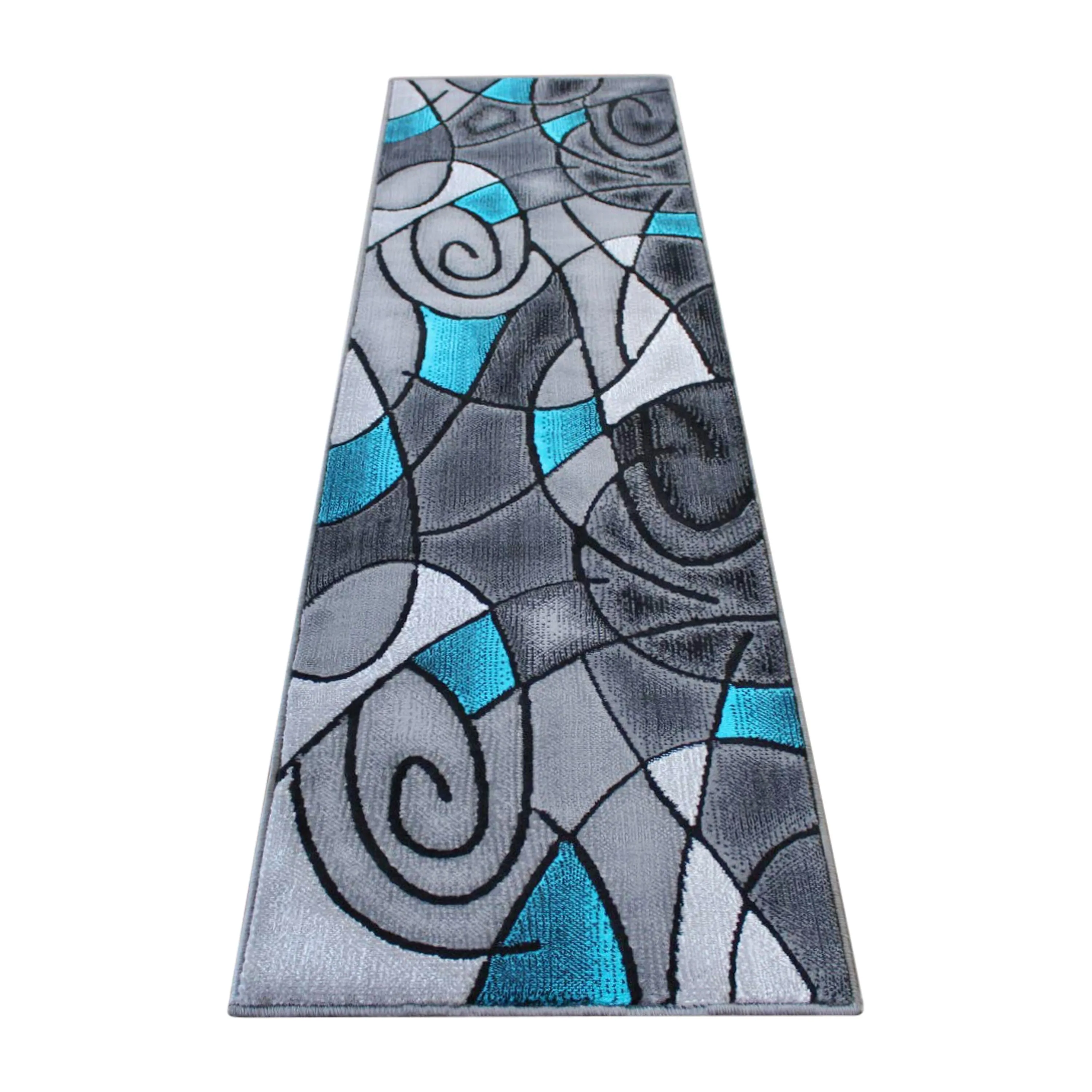 Modern Olefin Accent Area Rug - Abstract Pattern