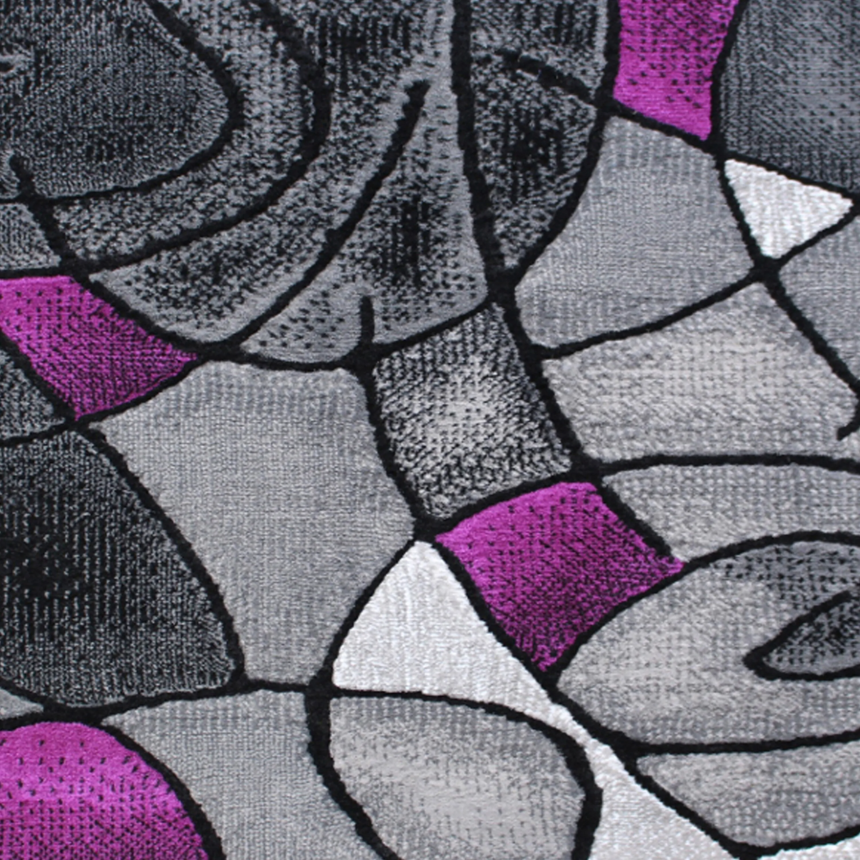 Modern Olefin Accent Area Rug - Abstract Pattern