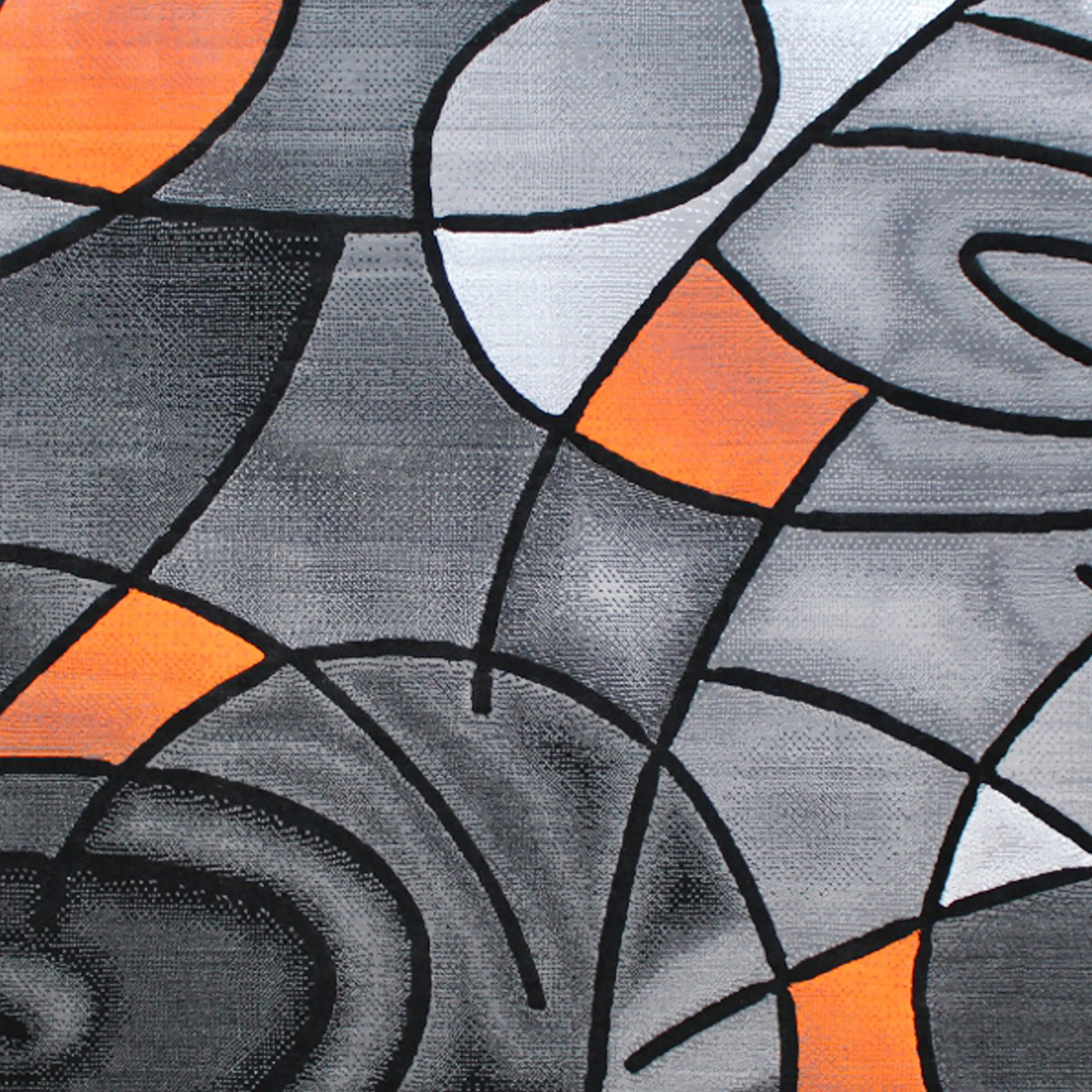 Modern Olefin Accent Area Rug - Abstract Pattern