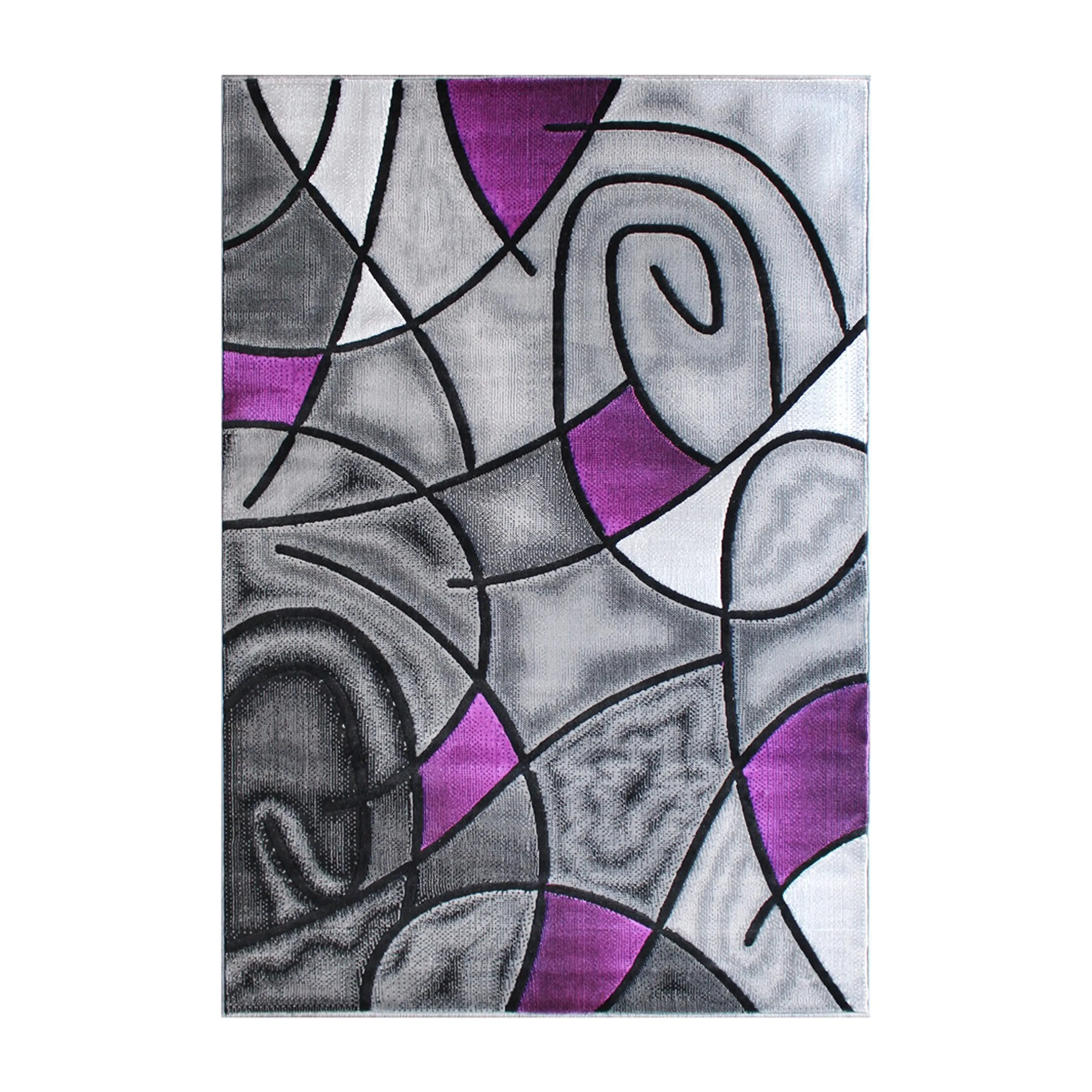Modern Olefin Accent Area Rug - Abstract Pattern
