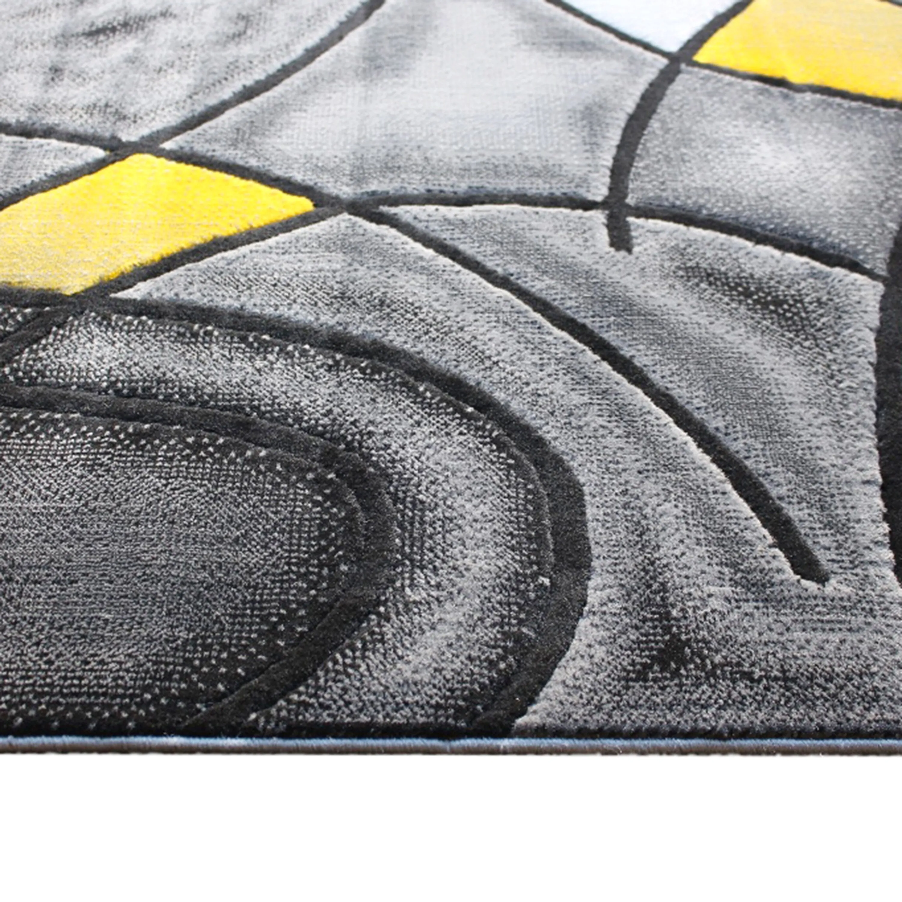 Modern Olefin Accent Area Rug - Abstract Pattern