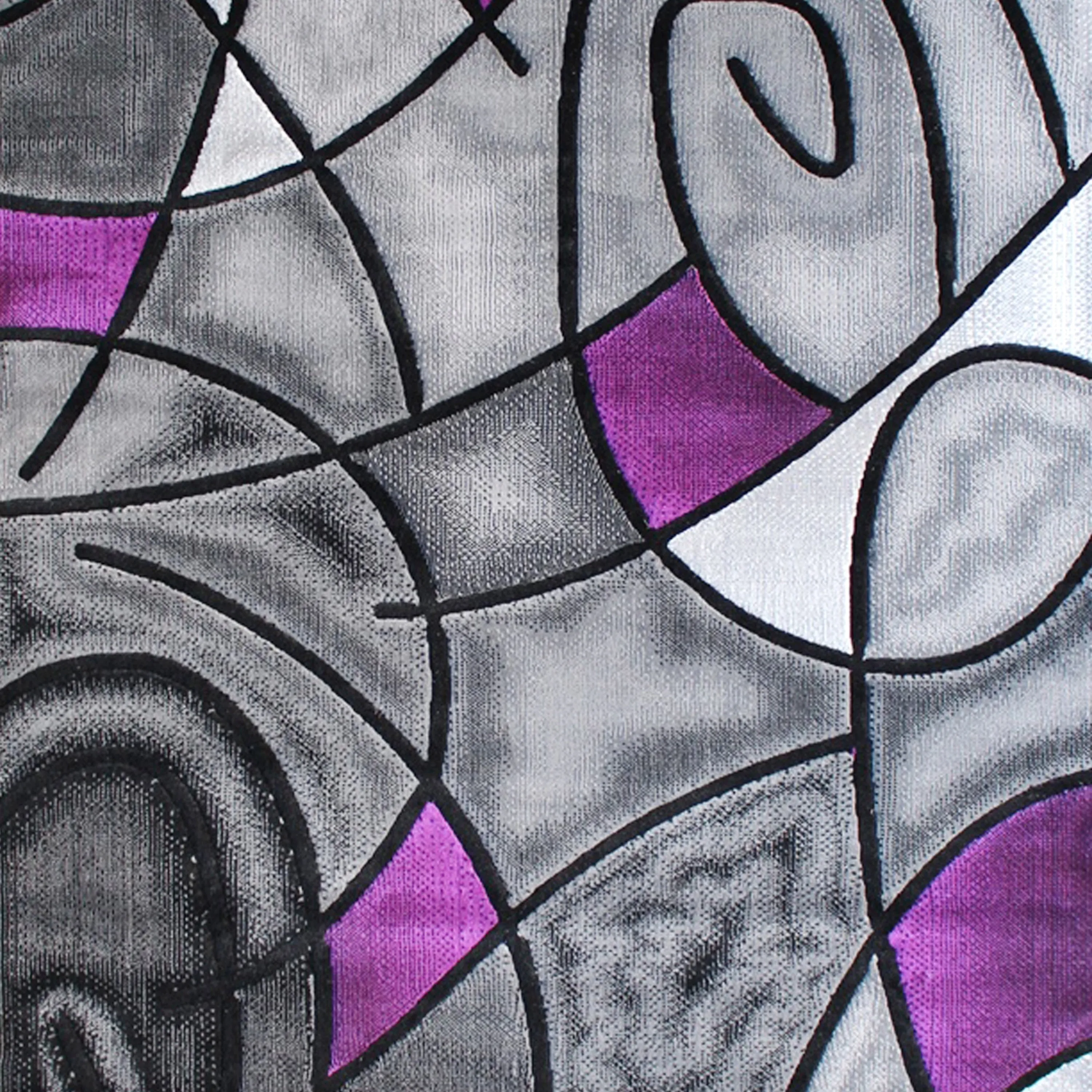 Modern Olefin Accent Area Rug - Abstract Pattern