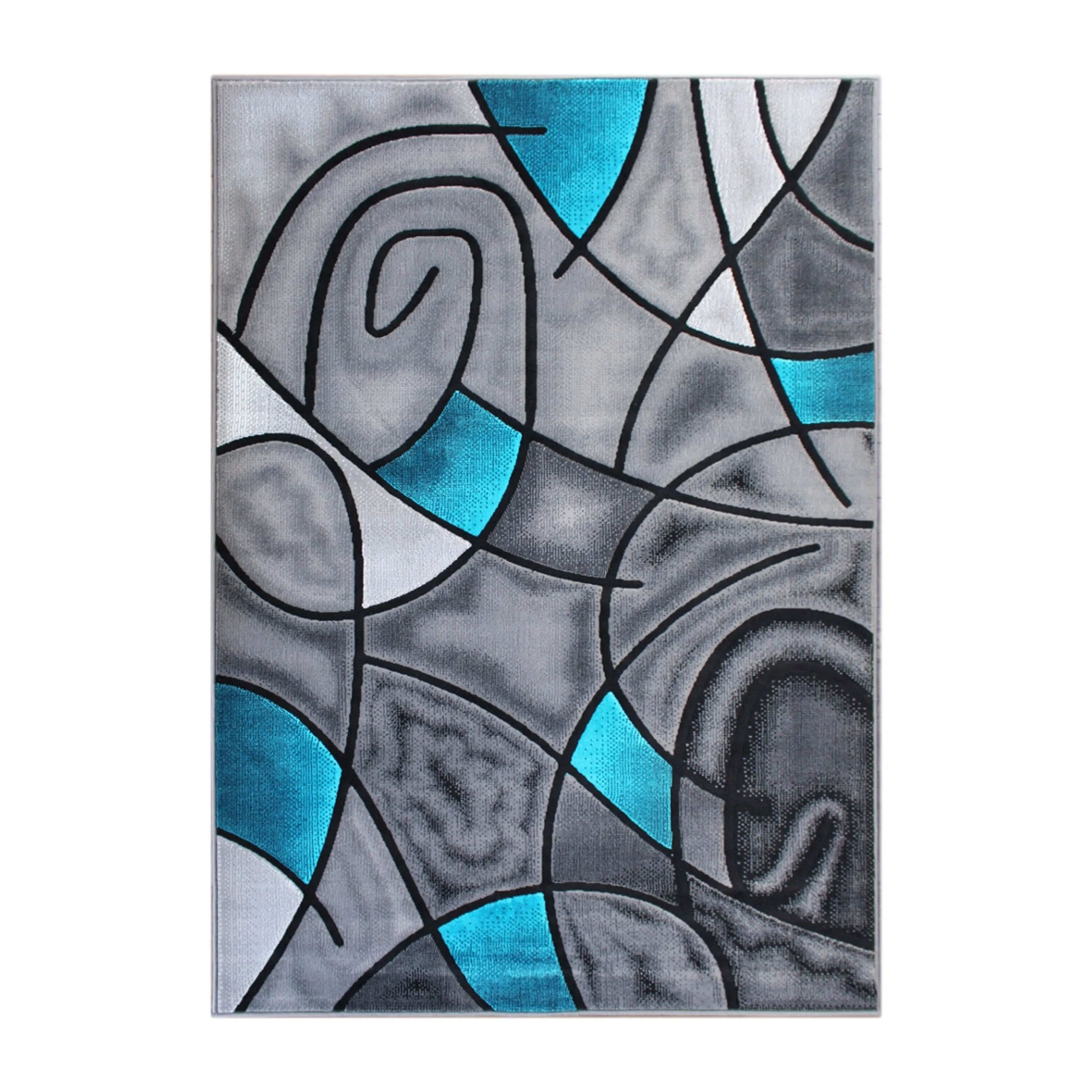 Modern Olefin Accent Area Rug - Abstract Pattern