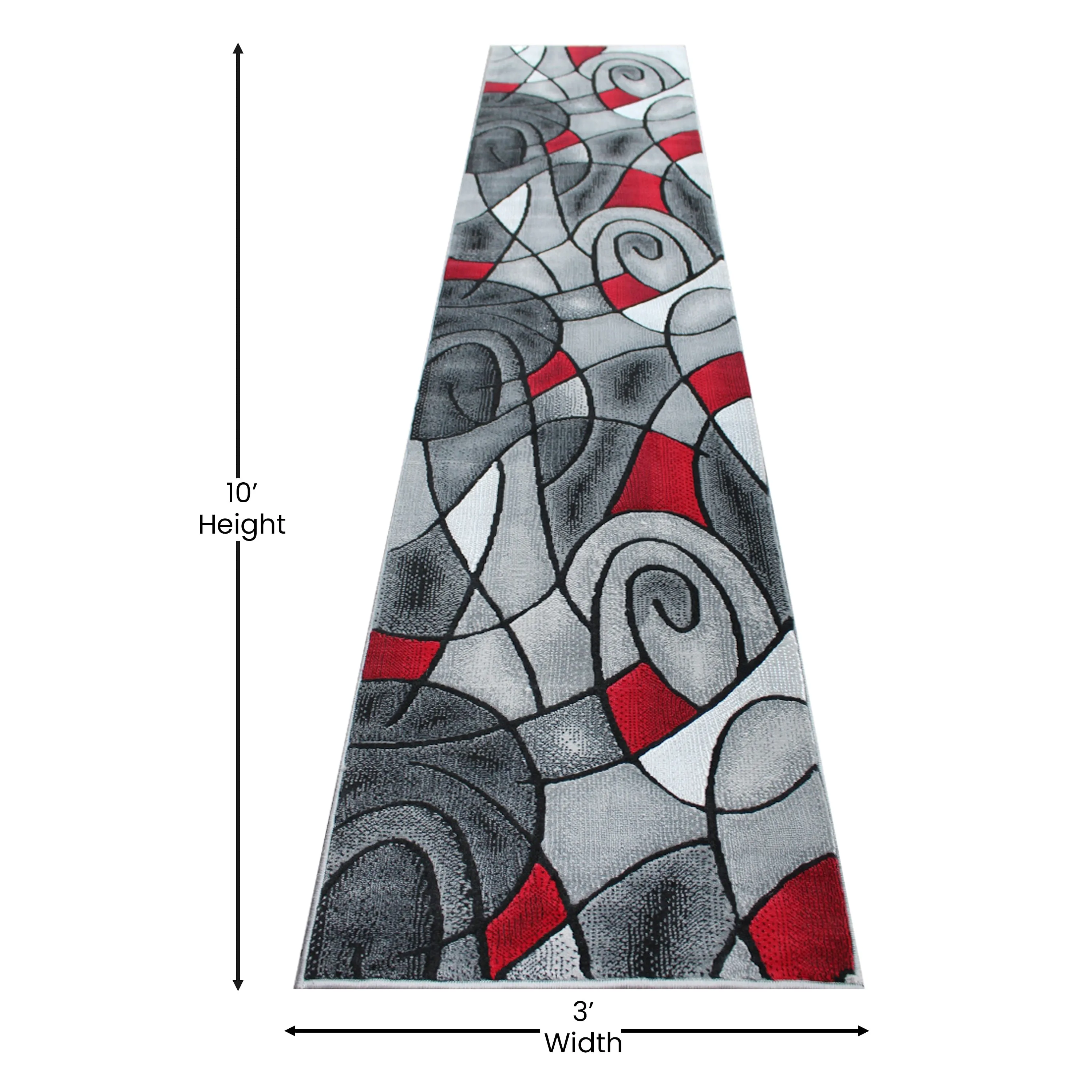 Modern Olefin Accent Area Rug - Abstract Pattern