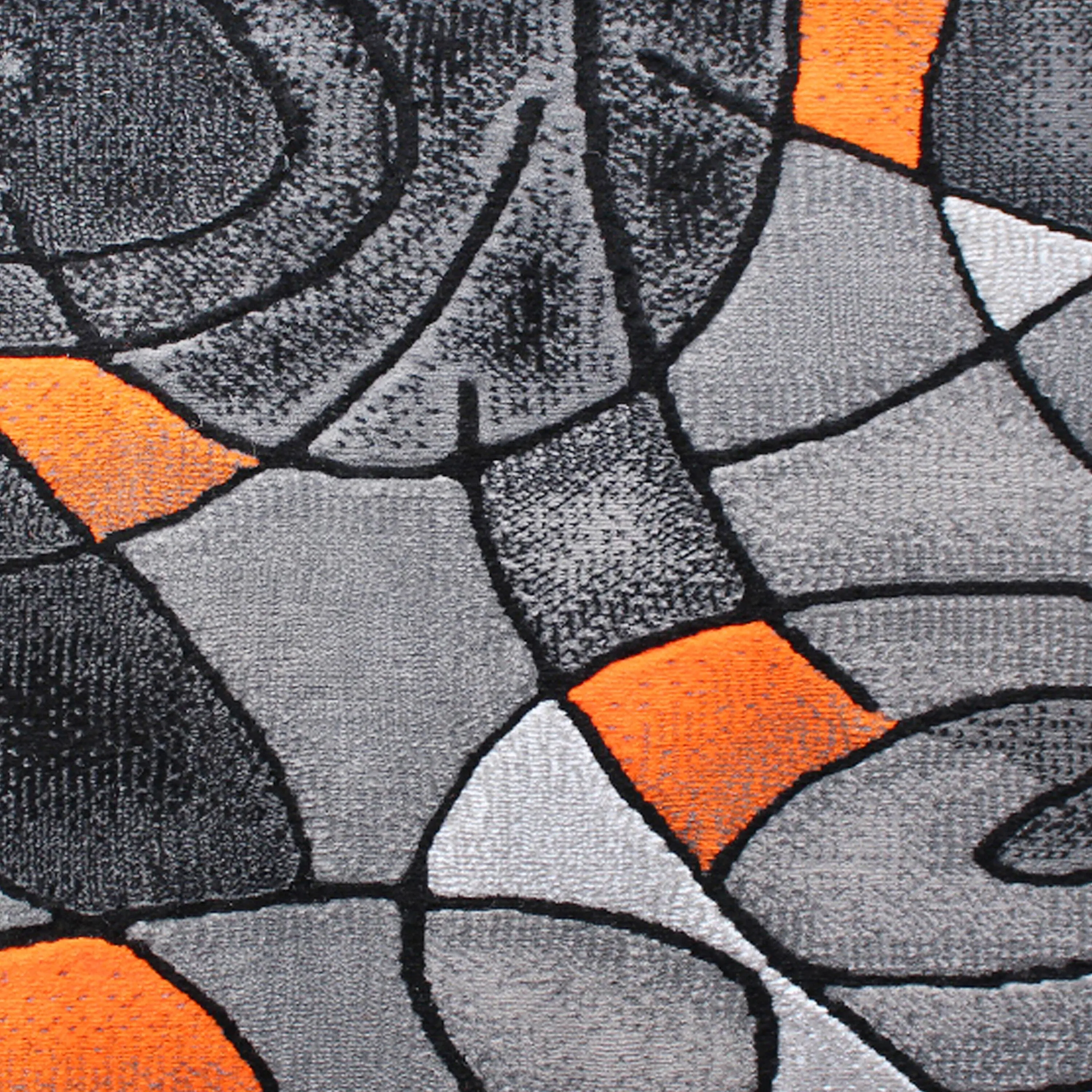Modern Olefin Accent Area Rug - Abstract Pattern