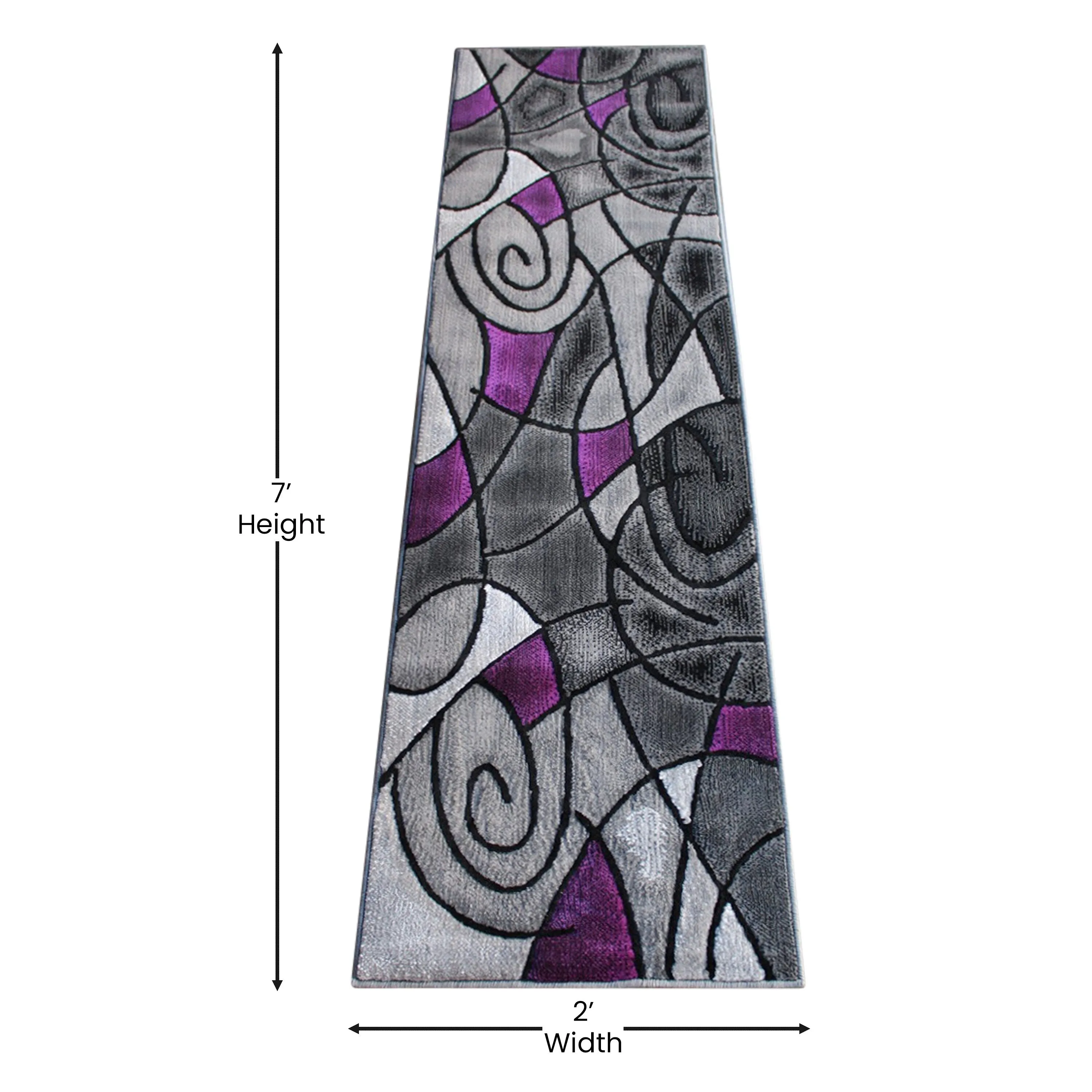 Modern Olefin Accent Area Rug - Abstract Pattern