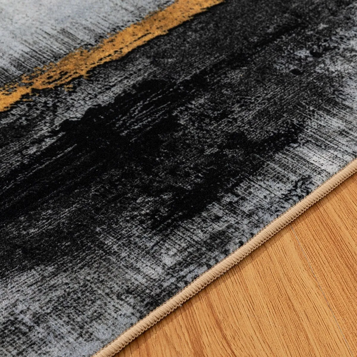 Modern Plant Abstract Area Rugs No-Shedding. Low Pile Foldable Carpet