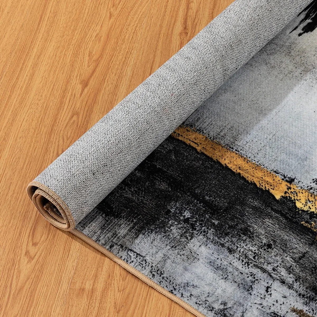 Modern Plant Abstract Area Rugs No-Shedding. Low Pile Foldable Carpet