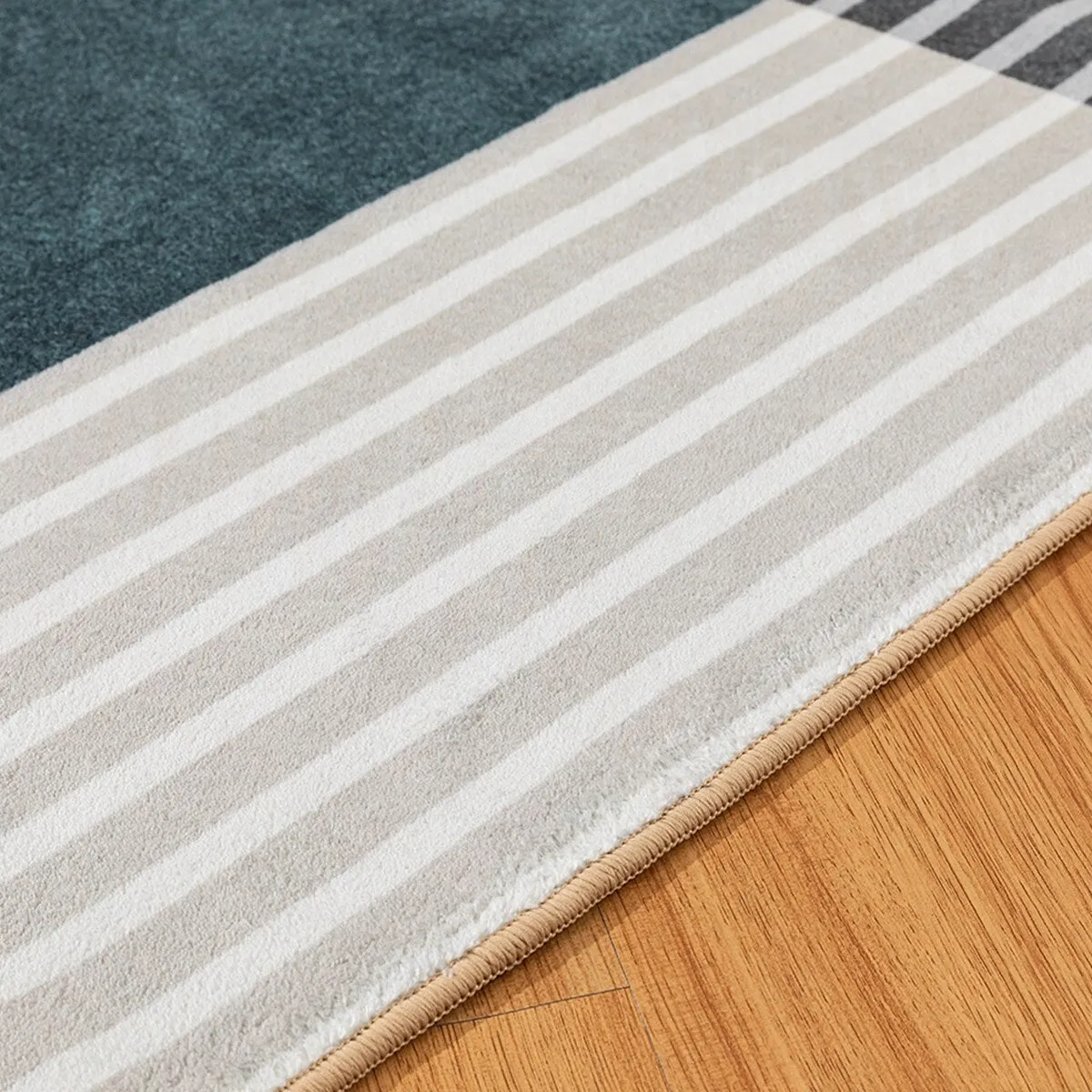 Modern Plant Abstract Area Rugs No-Shedding. Low Pile Foldable Carpet