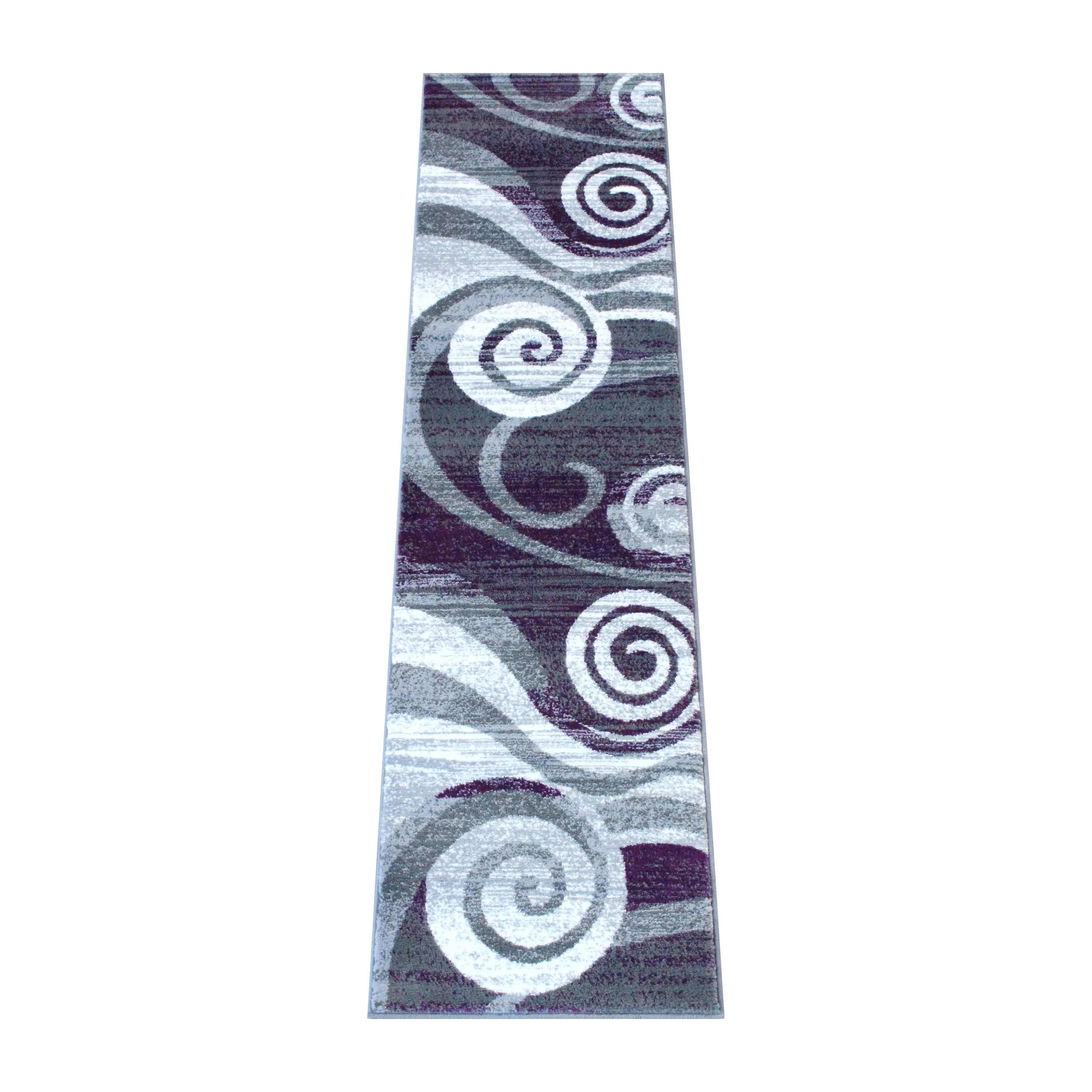 Modern Swirl Design Olefin Area Rug
