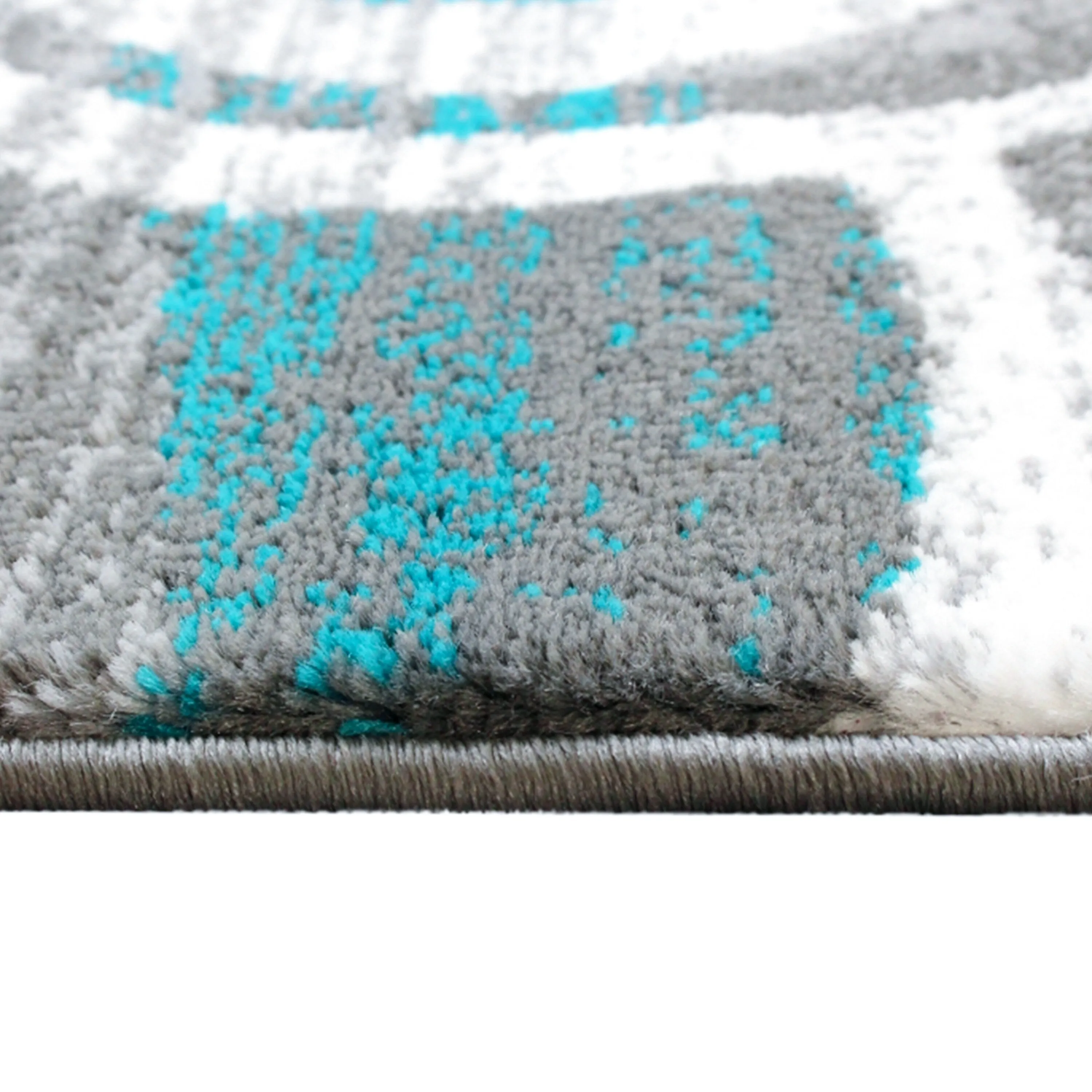 Modern Swirl Design Olefin Area Rug