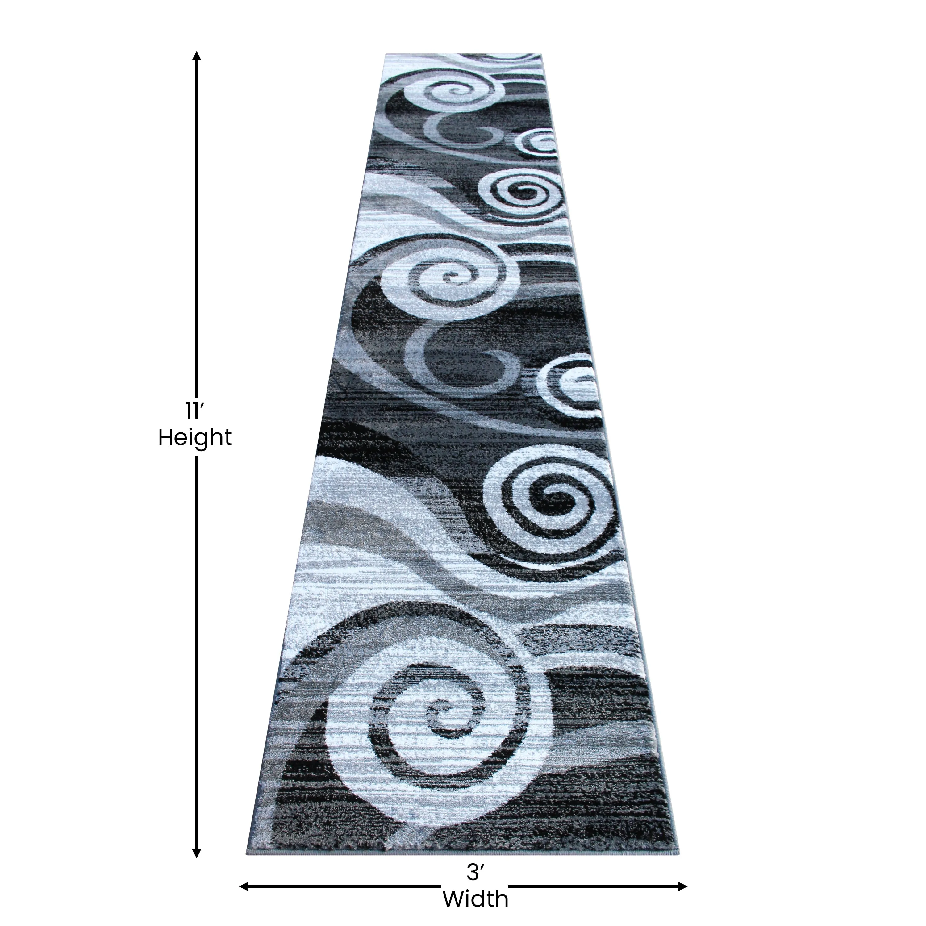 Modern Swirl Design Olefin Area Rug