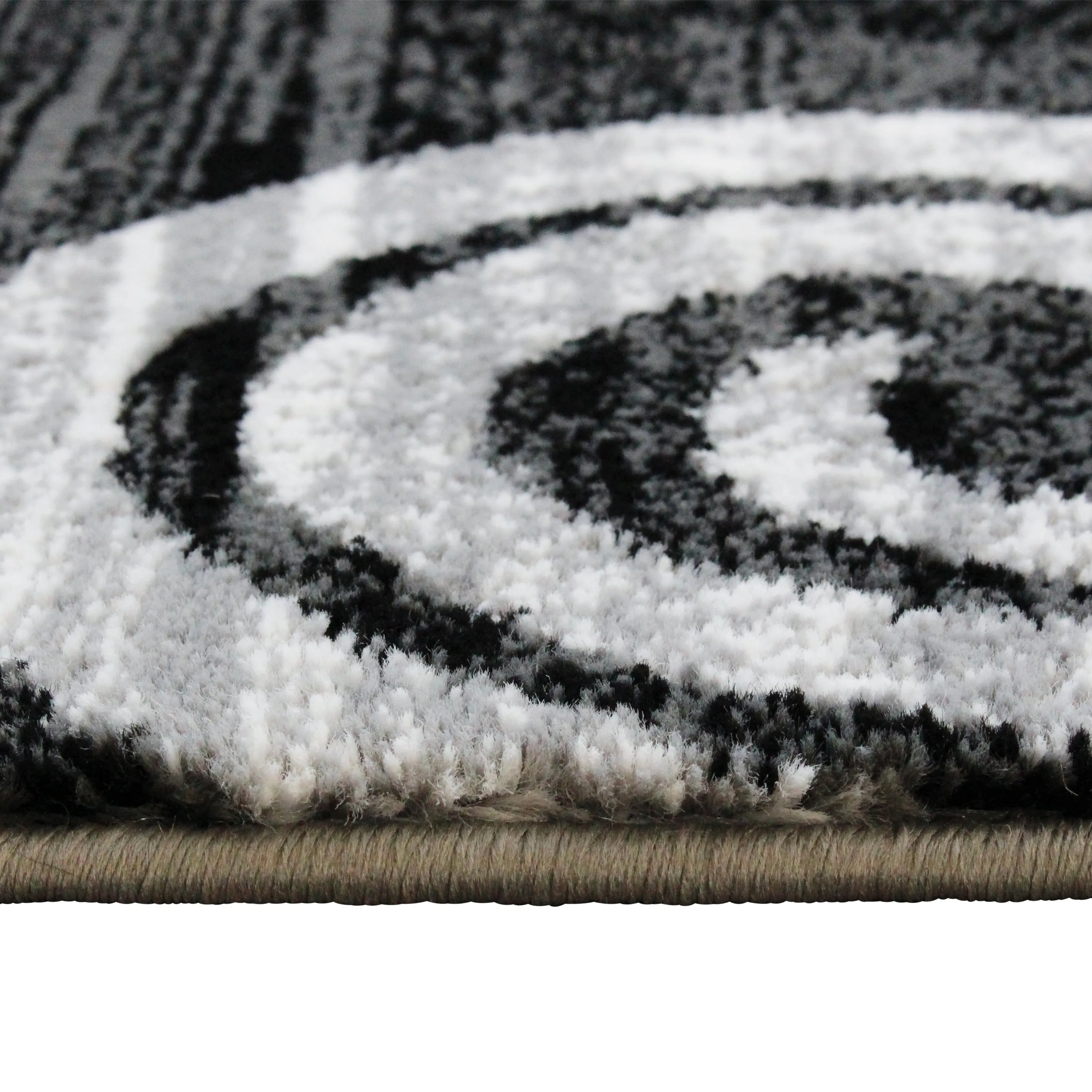 Modern Swirl Design Olefin Area Rug