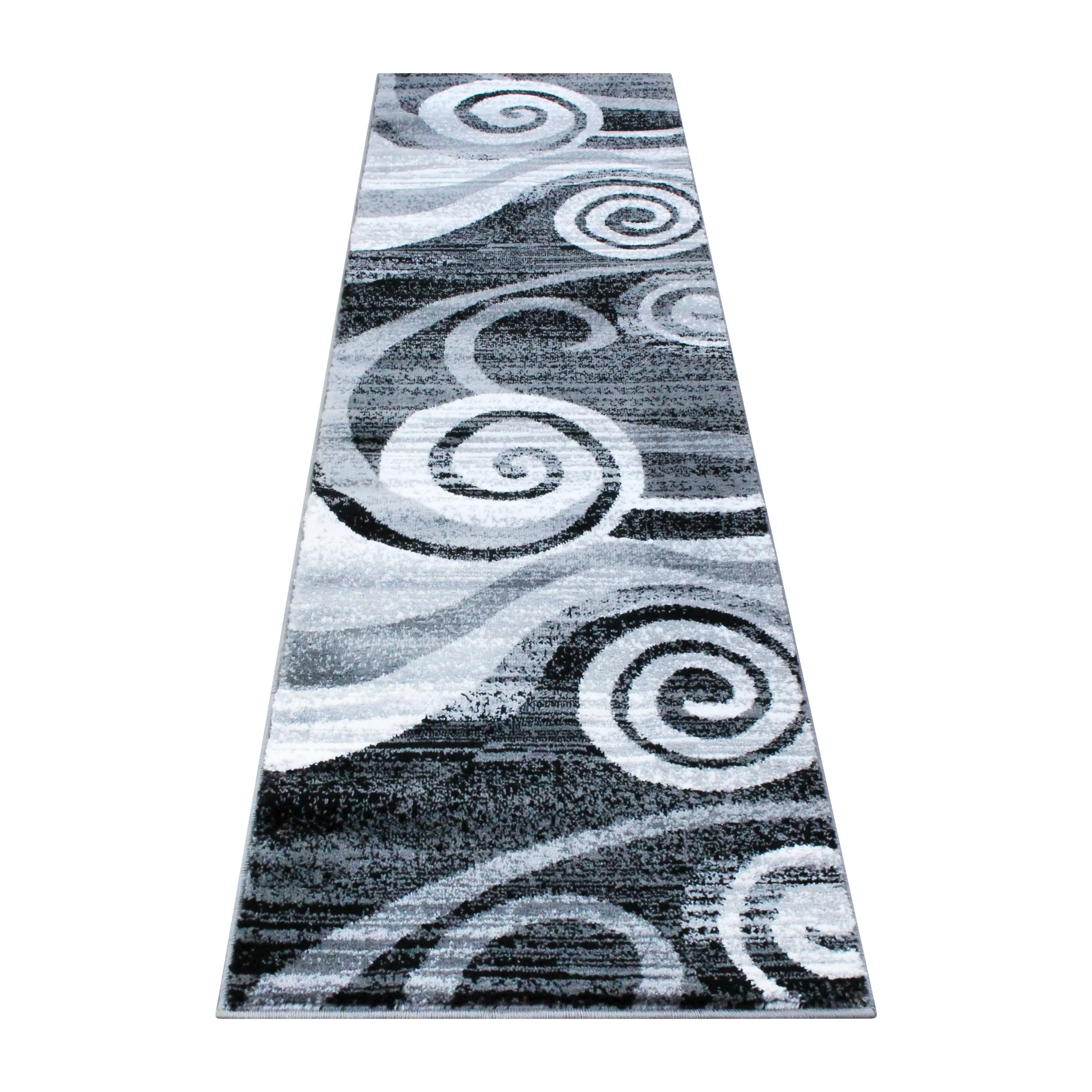 Modern Swirl Design Olefin Area Rug