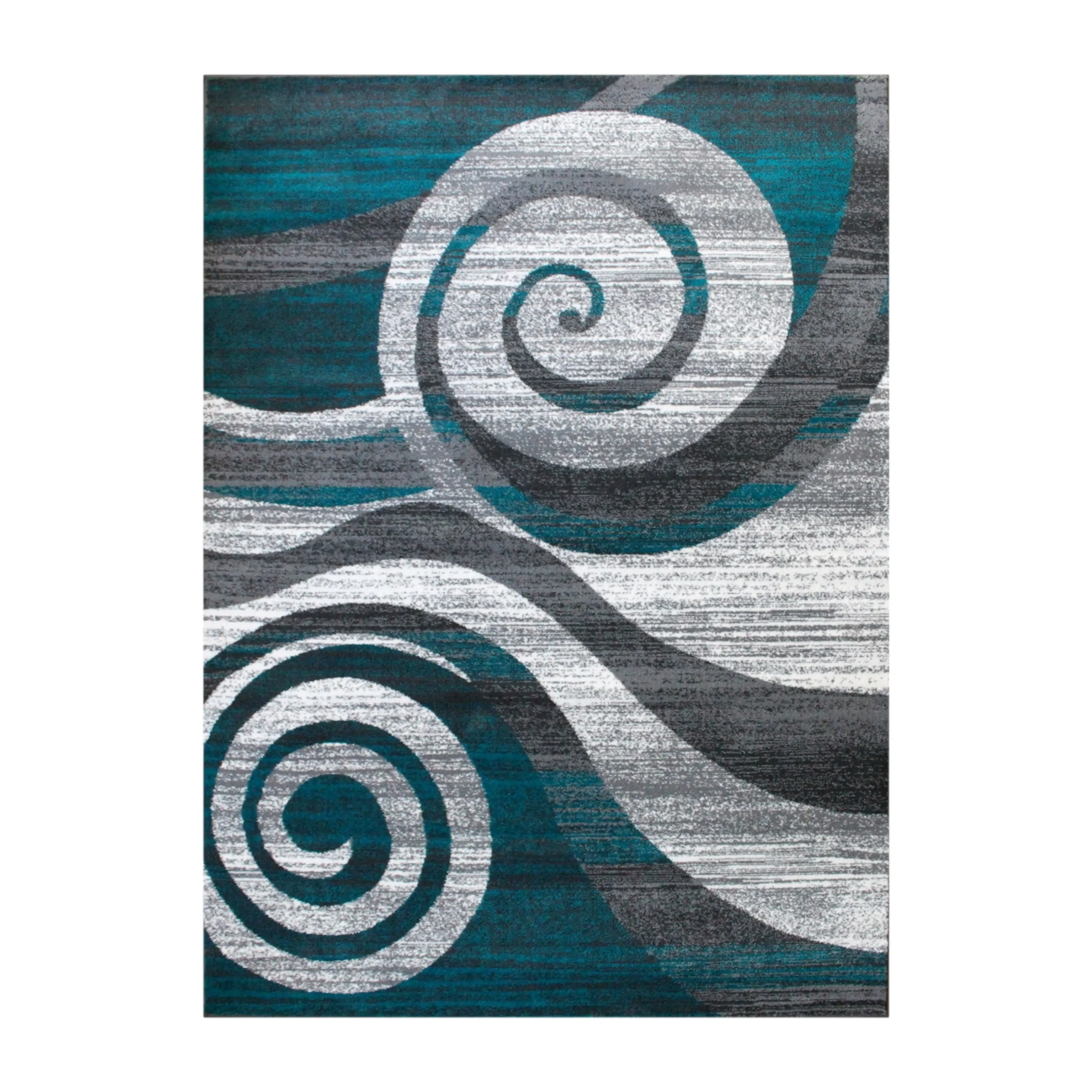 Modern Swirl Design Olefin Area Rug