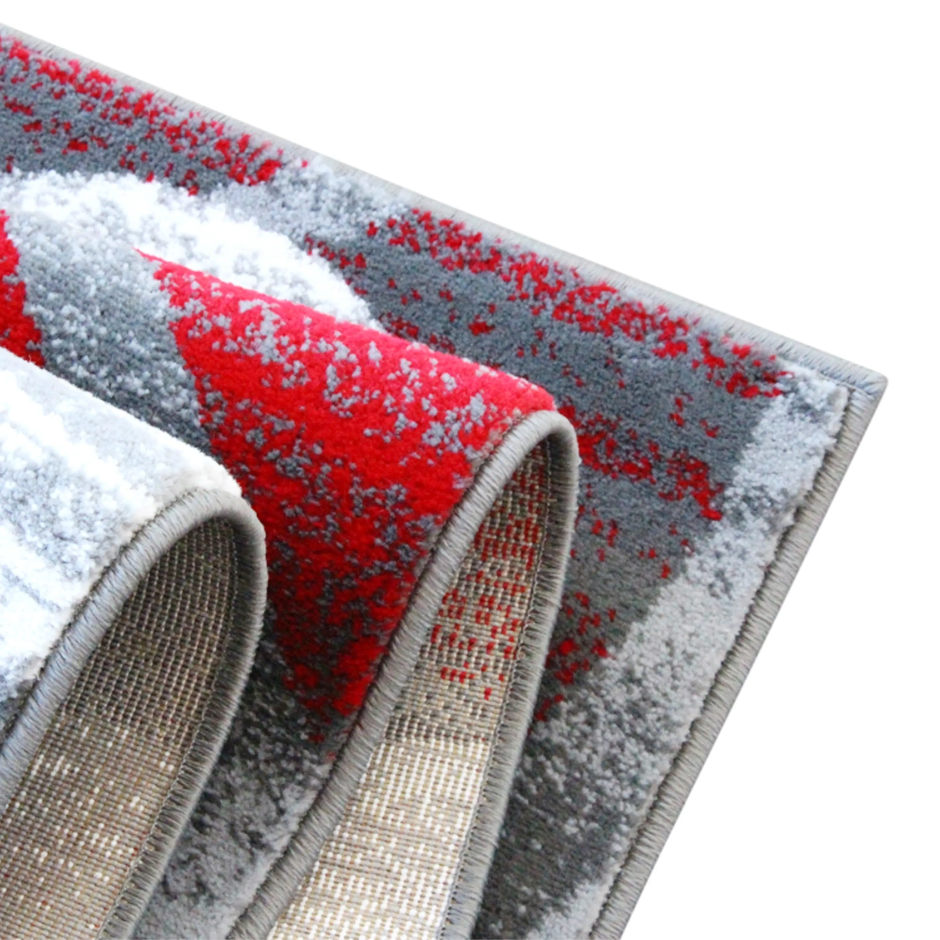 Modern Swirl Design Olefin Area Rug