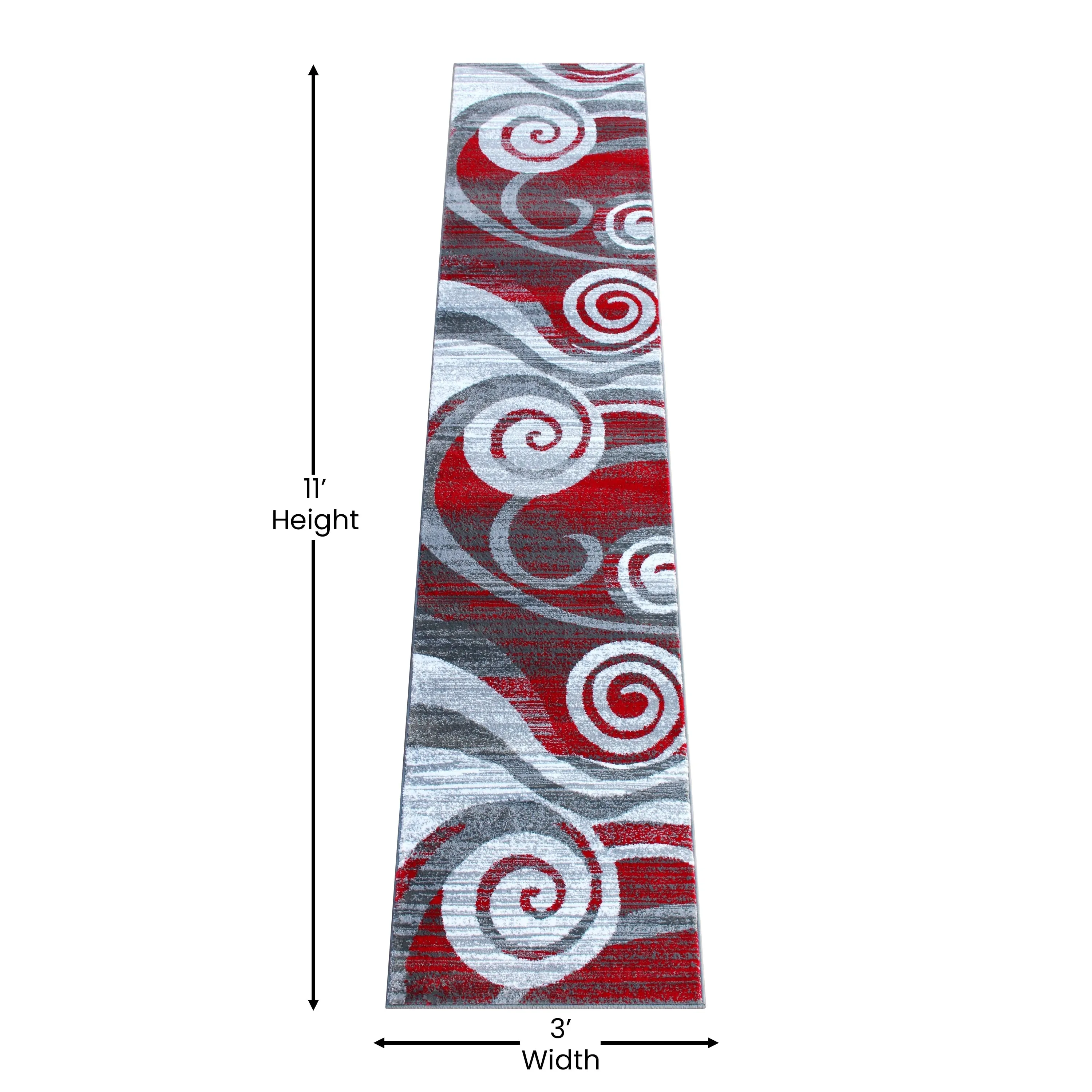 Modern Swirl Design Olefin Area Rug