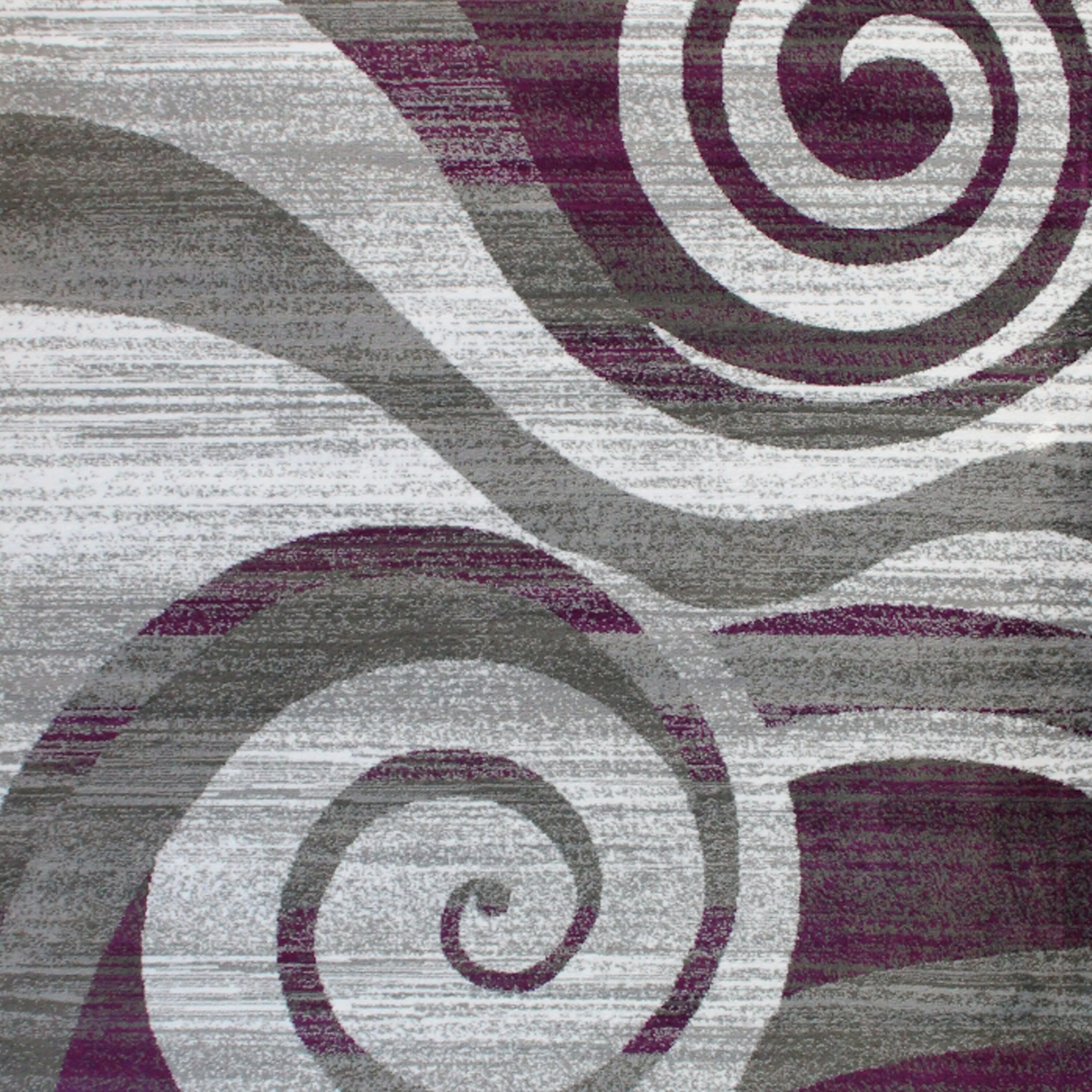 Modern Swirl Design Olefin Area Rug