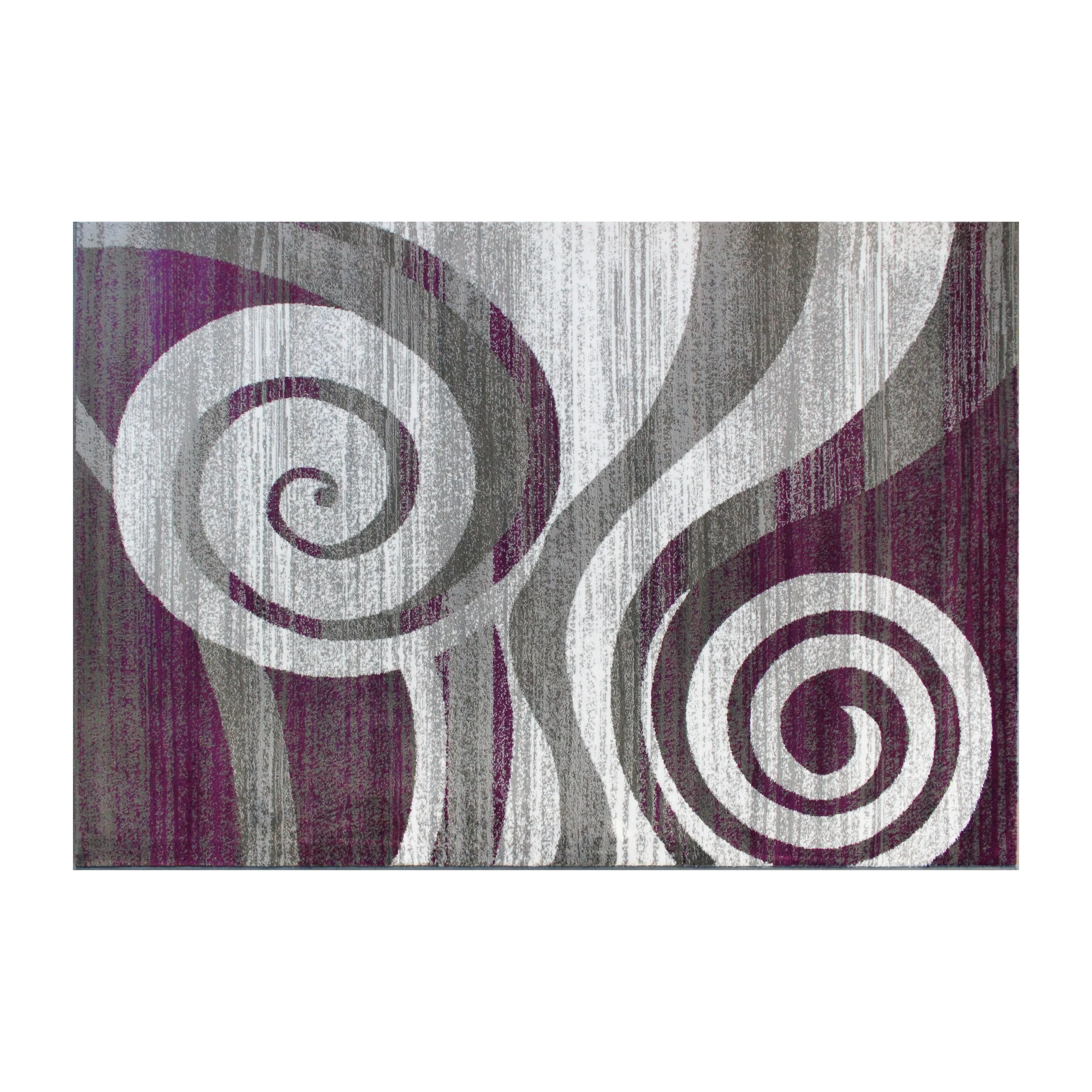 Modern Swirl Design Olefin Area Rug