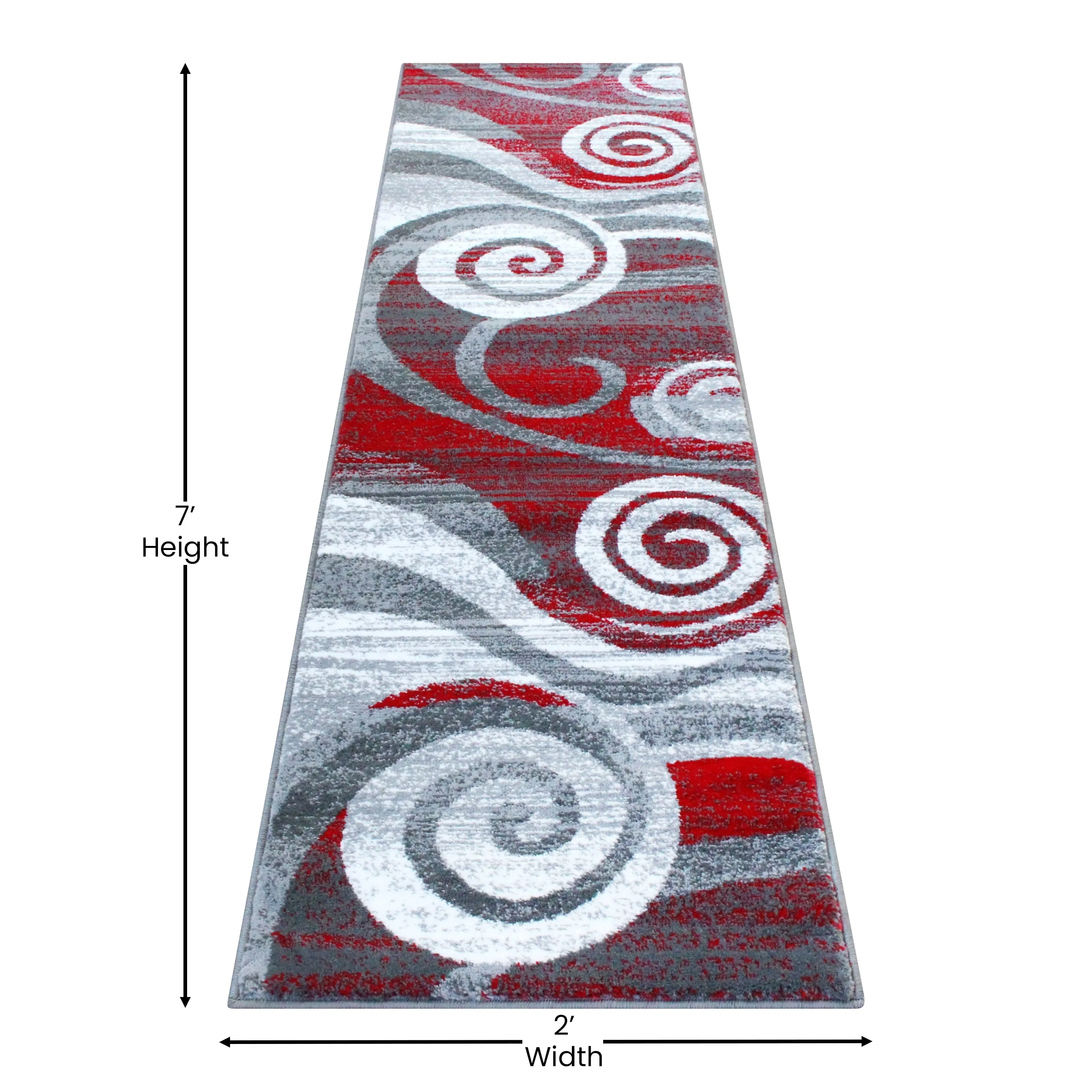 Modern Swirl Design Olefin Area Rug