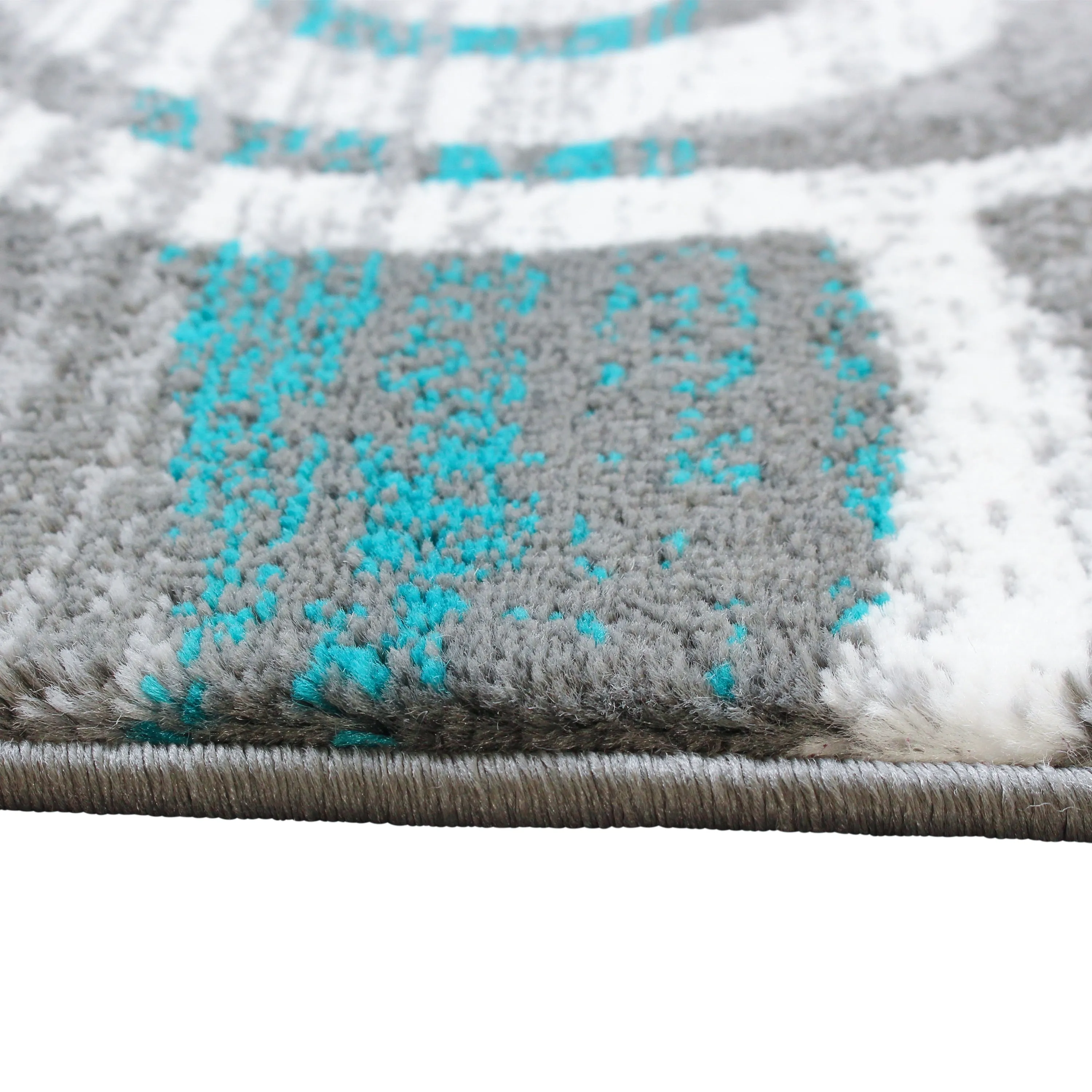 Modern Swirl Design Olefin Area Rug