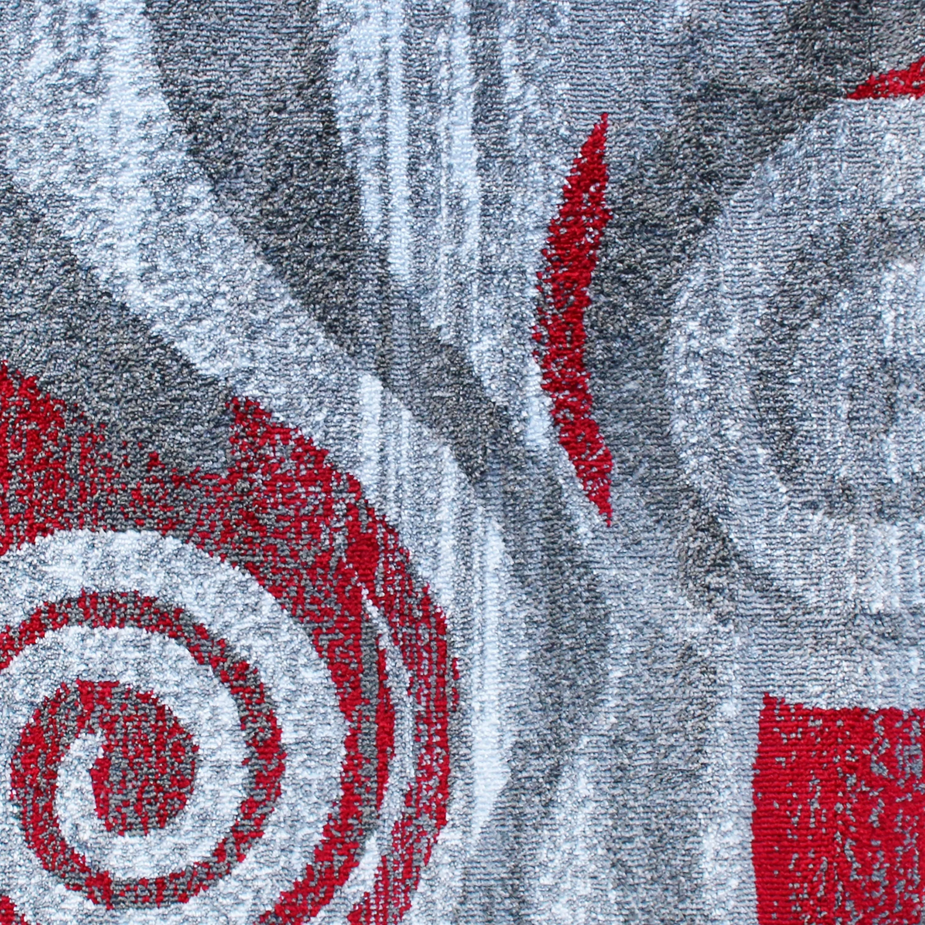Modern Swirl Design Olefin Area Rug
