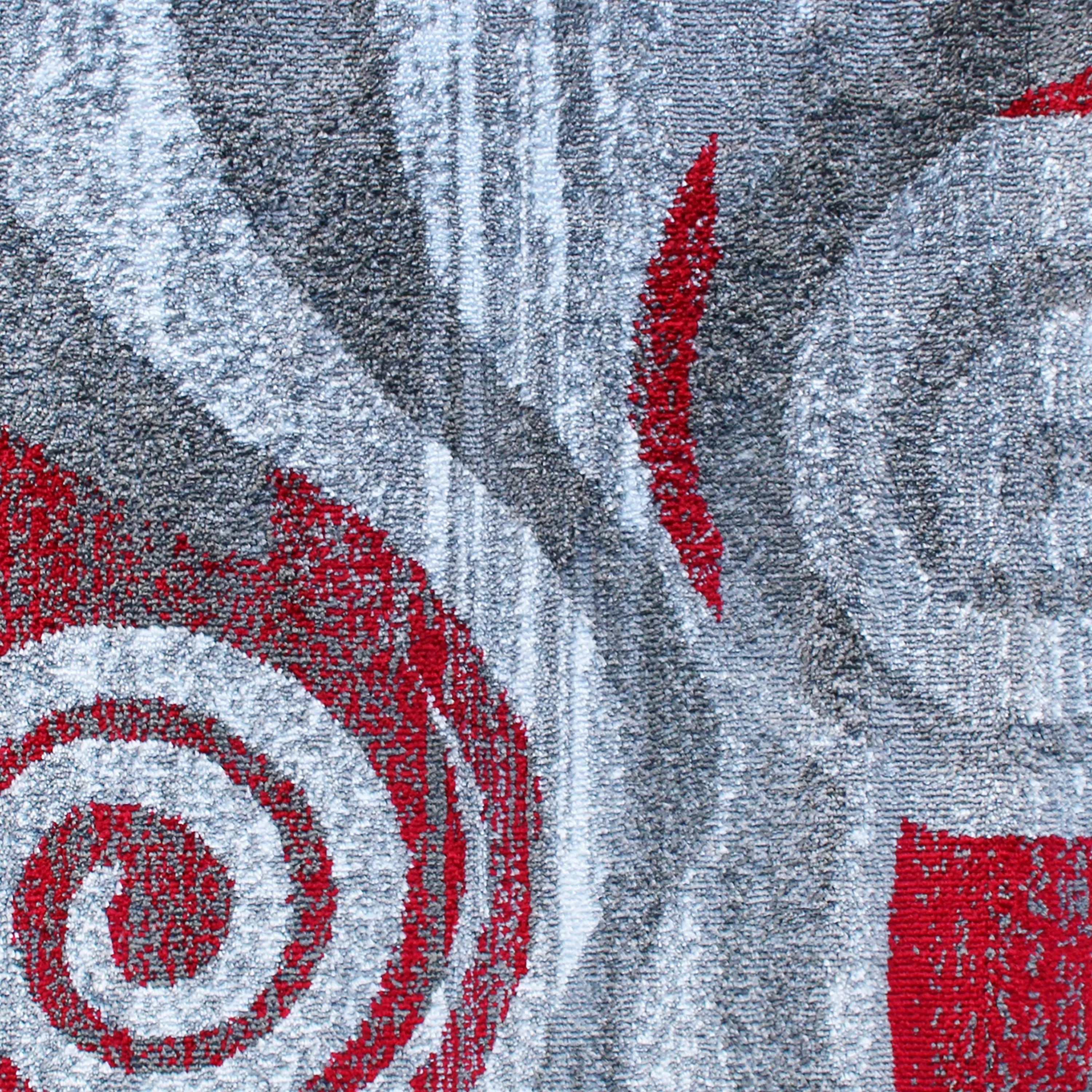Modern Swirl Design Olefin Area Rug