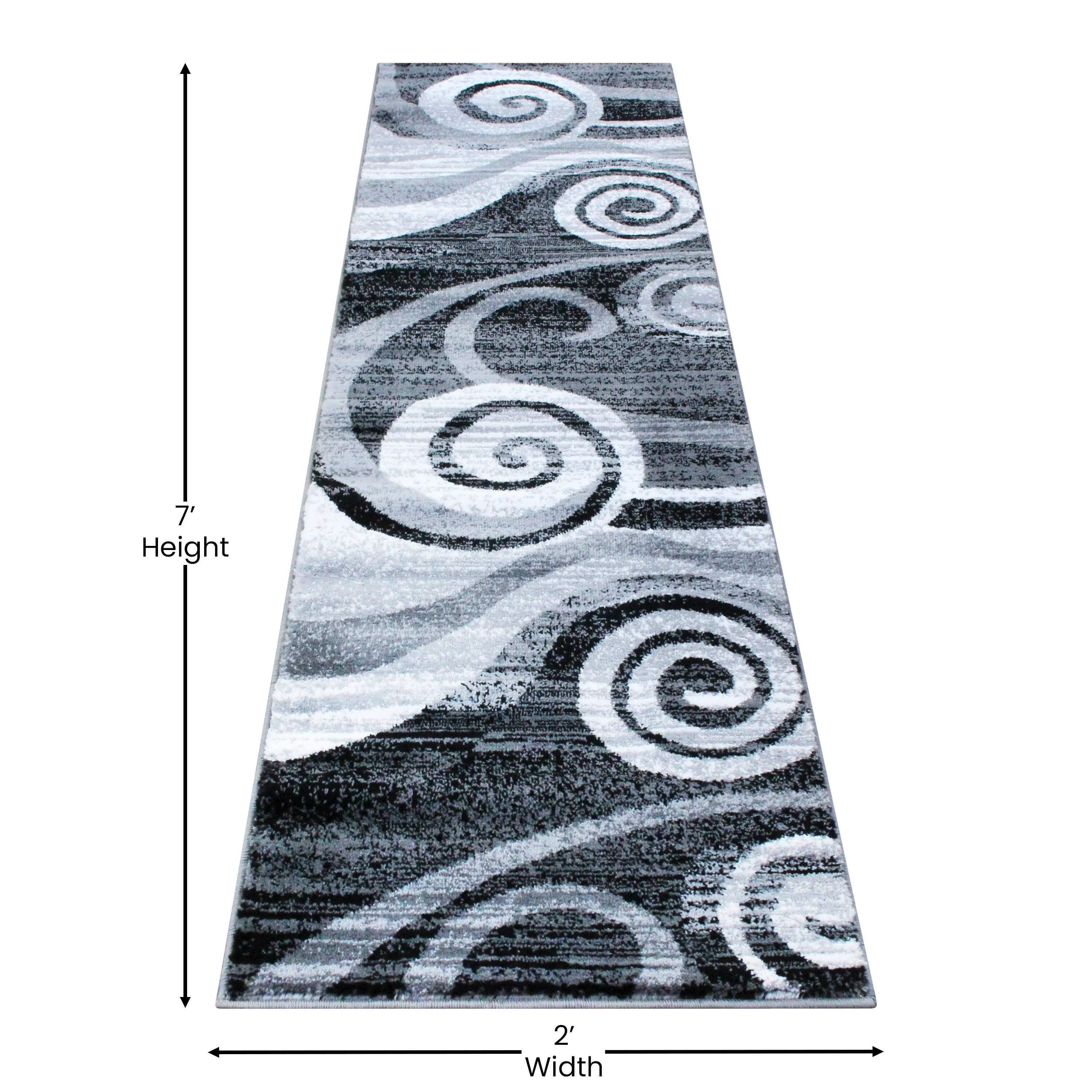 Modern Swirl Design Olefin Area Rug
