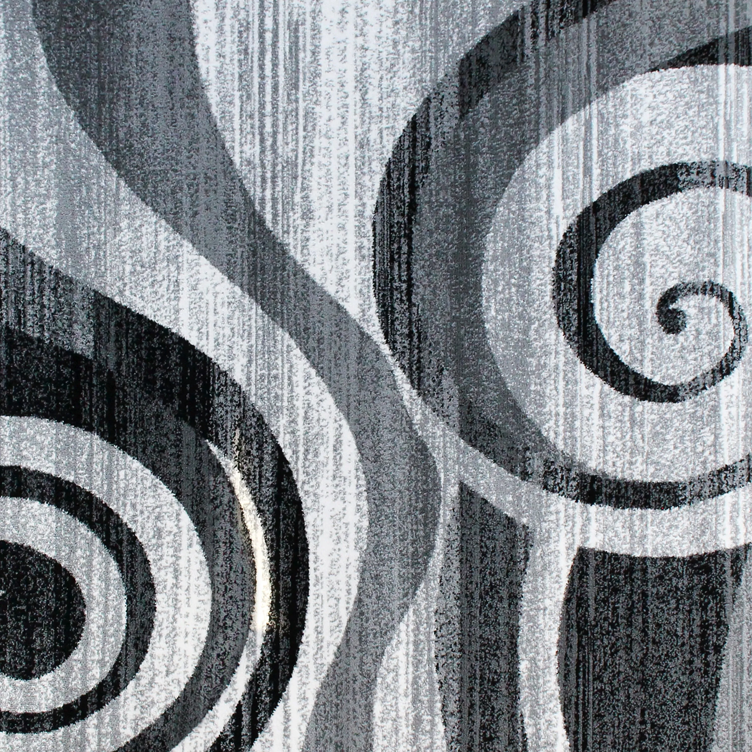 Modern Swirl Design Olefin Area Rug