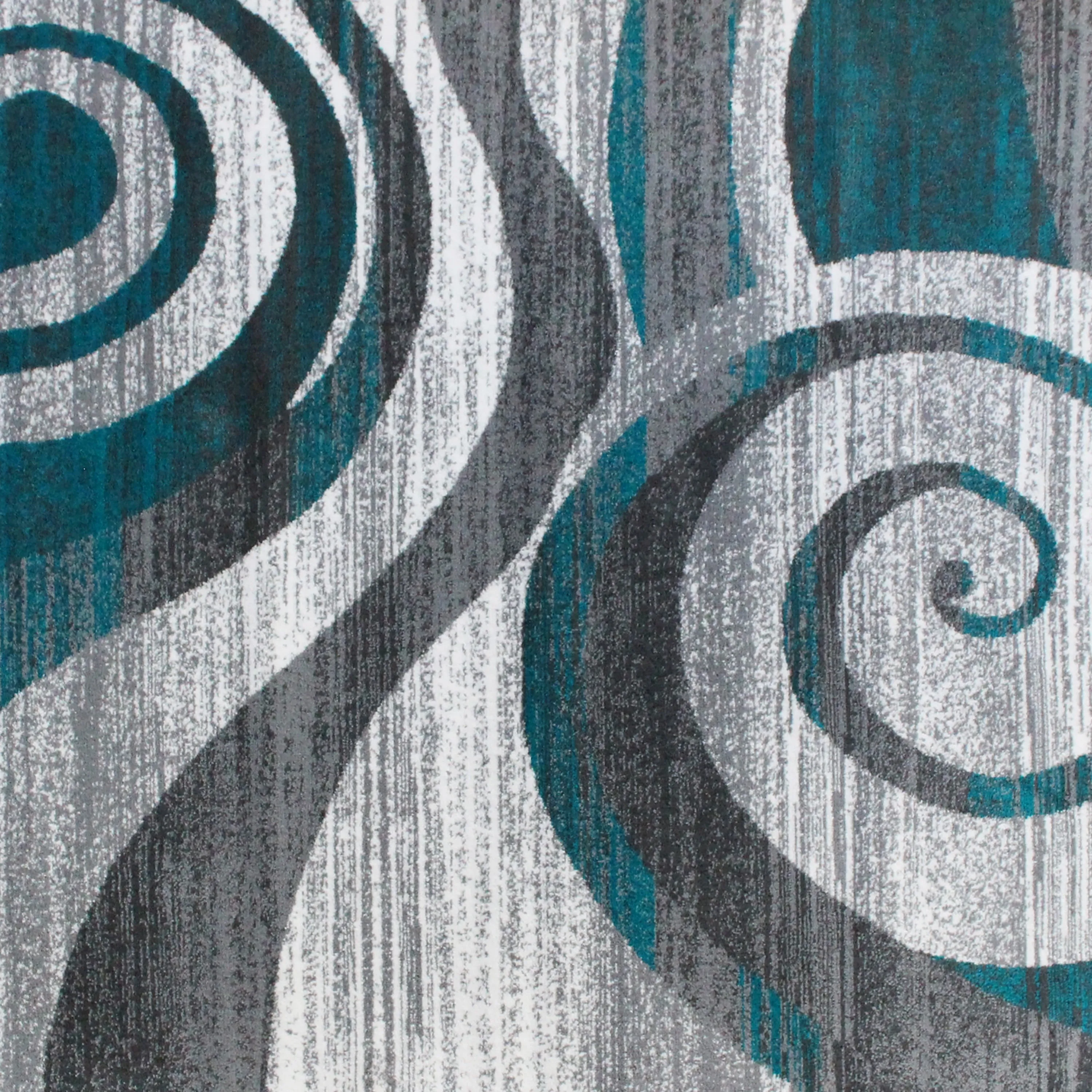 Modern Swirl Design Olefin Area Rug