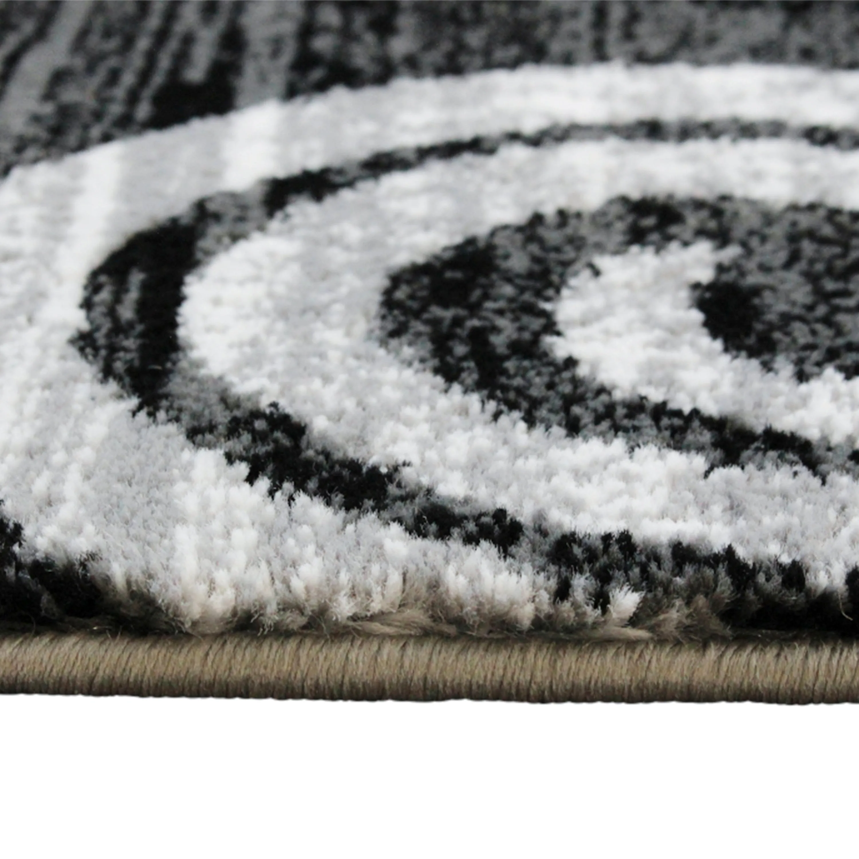 Modern Swirl Design Olefin Area Rug