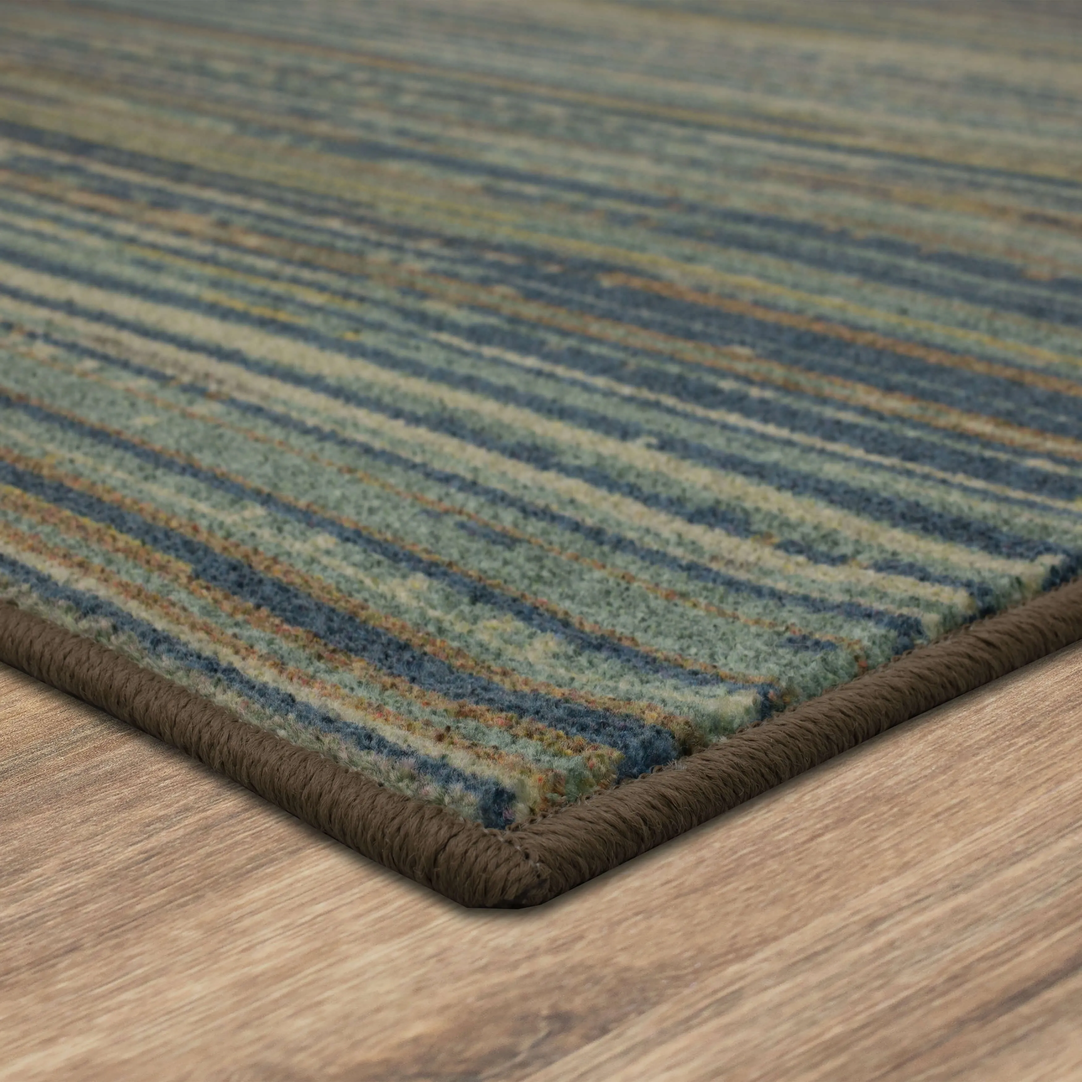 Mohawk Home Santos Blue Transitional Striped Area Rug