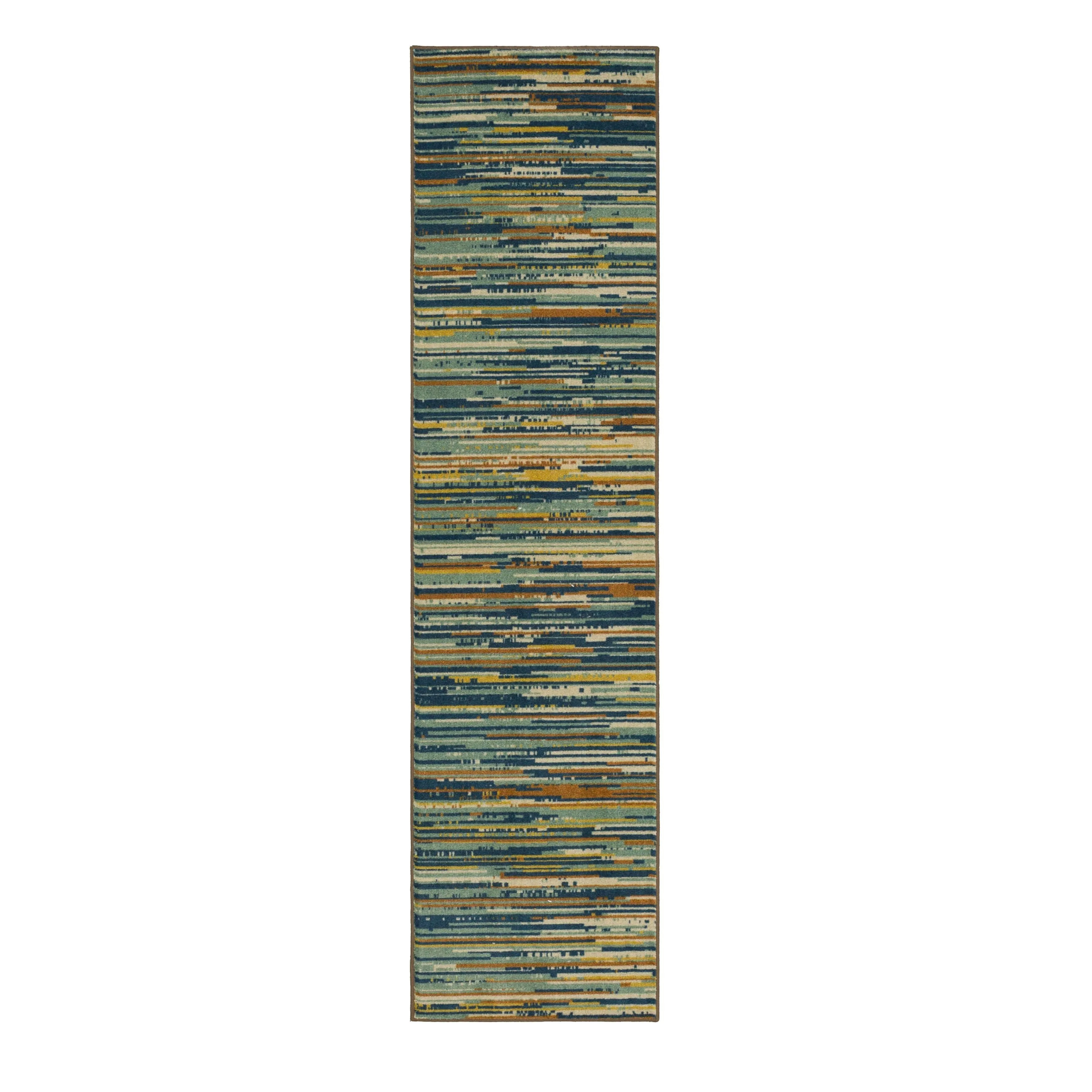 Mohawk Home Santos Blue Transitional Striped Area Rug