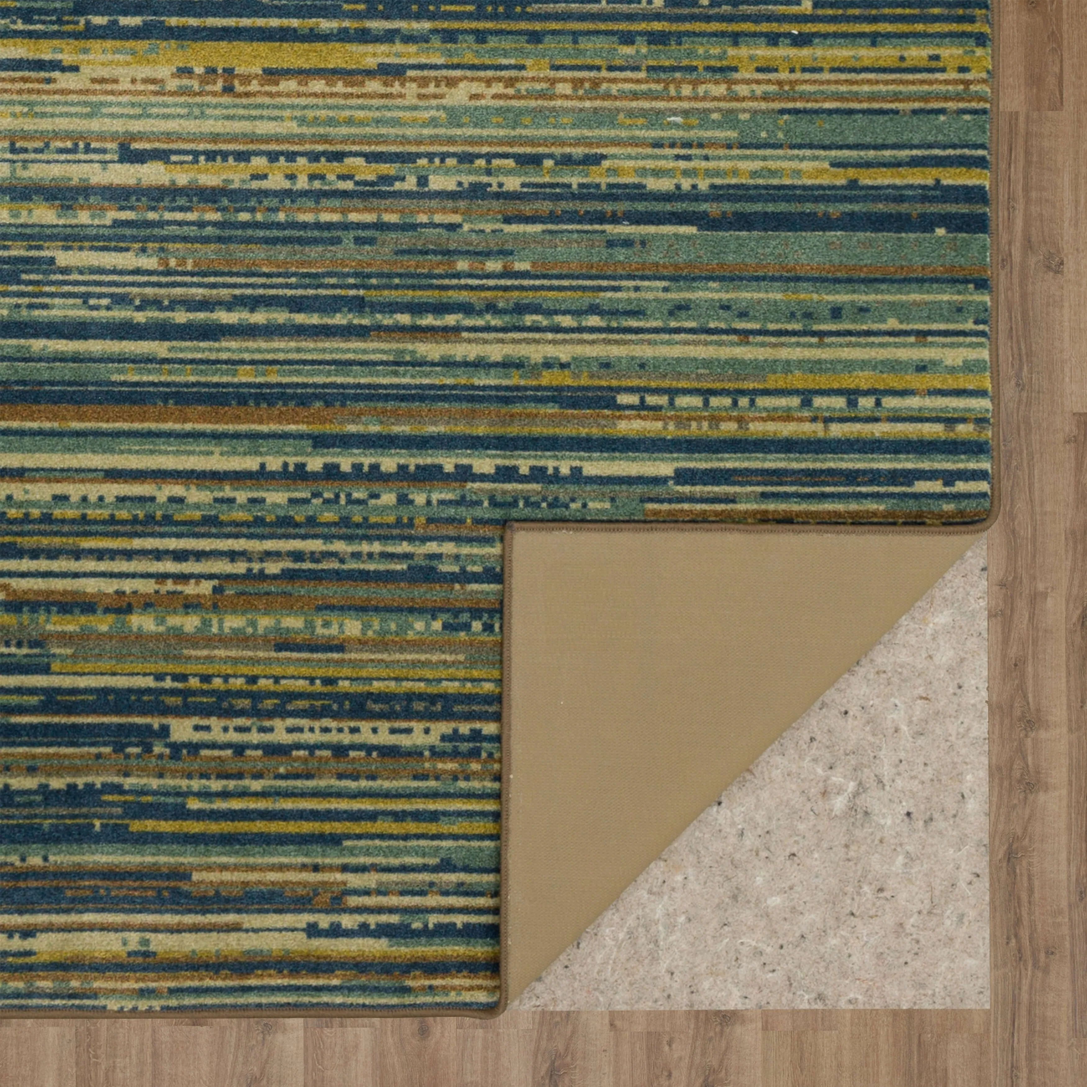 Mohawk Home Santos Blue Transitional Striped Area Rug