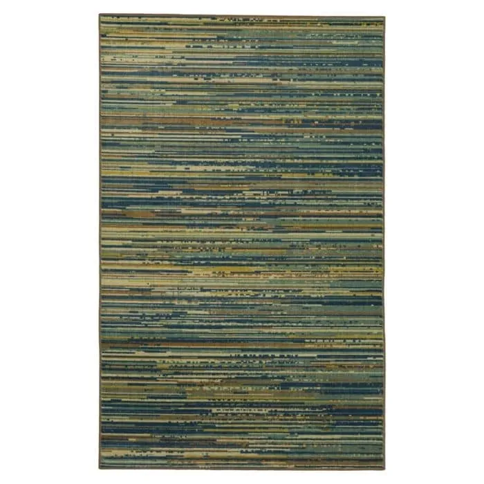 Mohawk Home Santos Blue Transitional Striped Area Rug