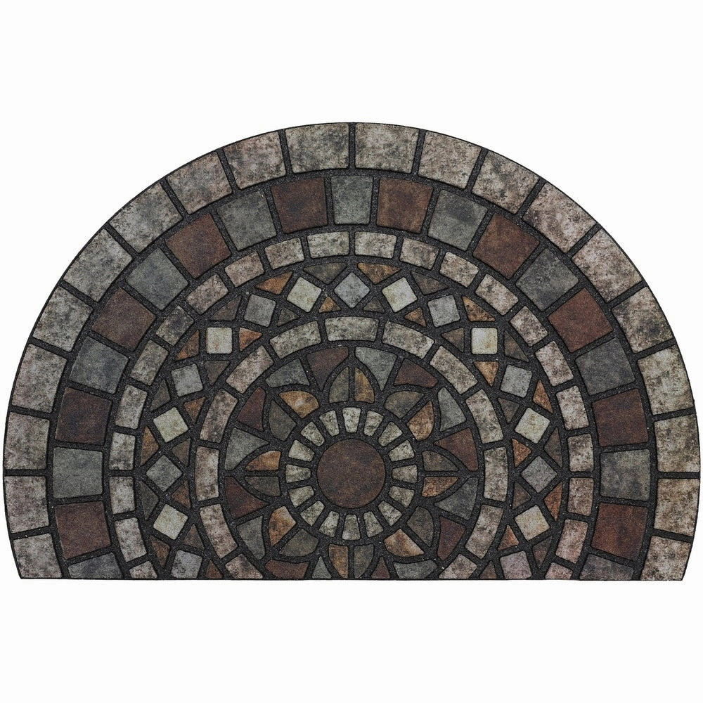 Mohawk Home Mosaic Mythos Stone All Weather Recycled Rubber Slice Door Mat - 1'11 x 2'11