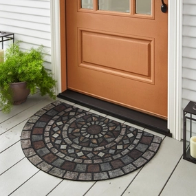 Mohawk Home Mosaic Mythos Stone All Weather Recycled Rubber Slice Door Mat - 1'11 x 2'11