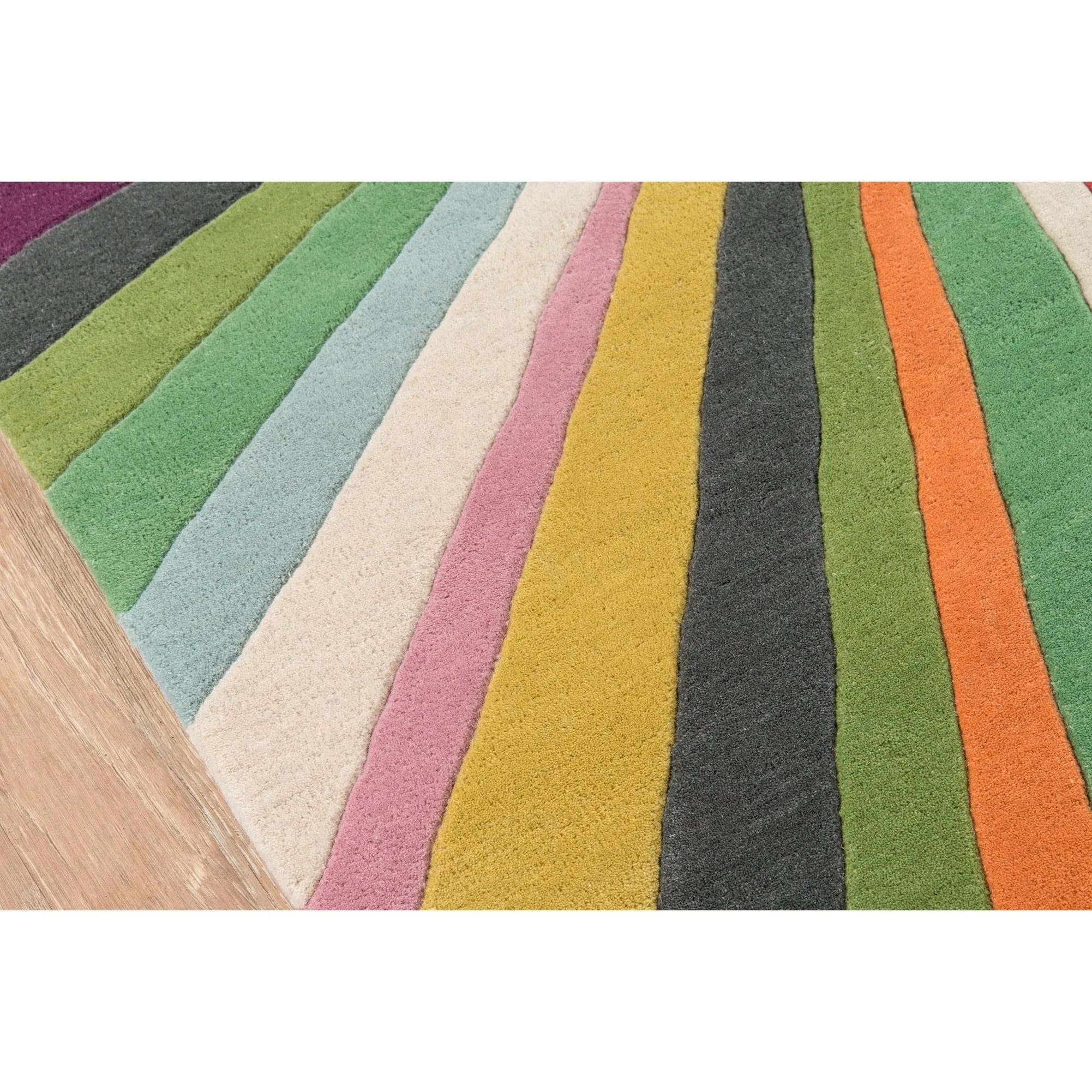 Momeni Delhi Hand Tufted Wool Contemporary Striped Area Rug