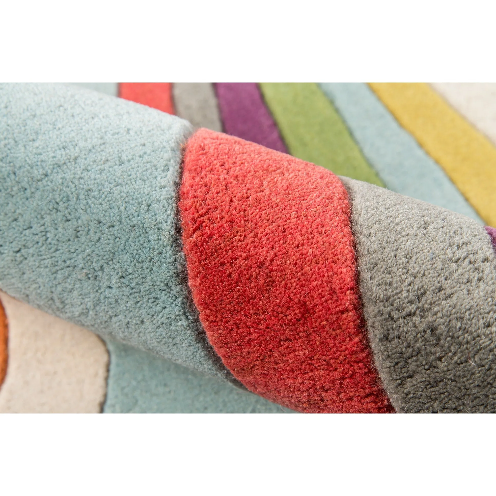 Momeni Delhi Hand Tufted Wool Contemporary Striped Area Rug